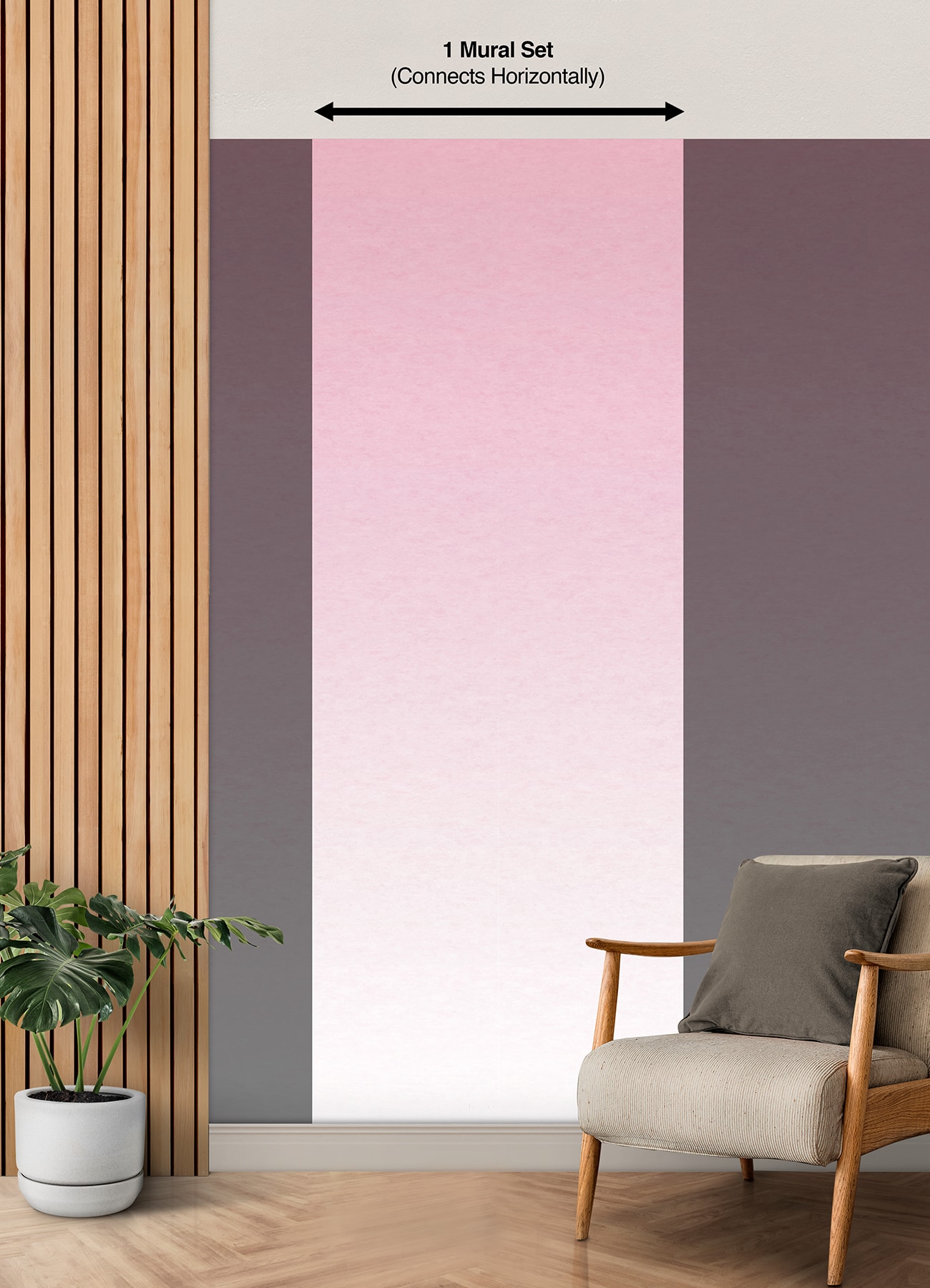 Pink Aura Ombre Peel and Stick Wall Mural