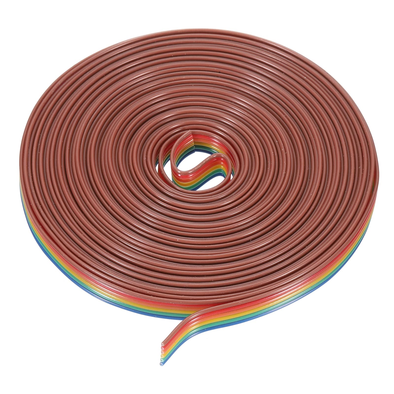 Unique Bargains 1pc 6 Pin Flat Rainbow Ribbon Cable 20-Ft 1.27mm Pitch Breadboard Jumper Wires for Electronic Projects