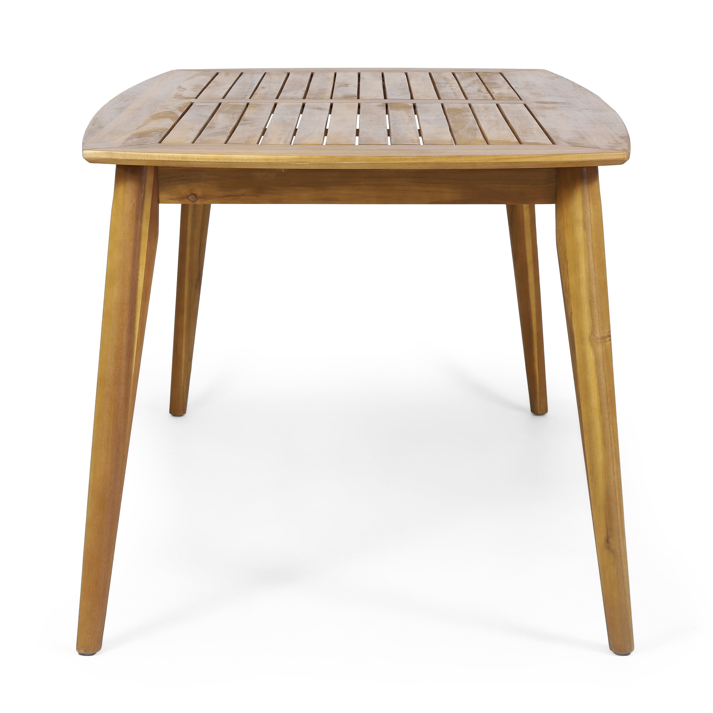 Natural Acacia Wood Outdoor Rectangle Dining Table