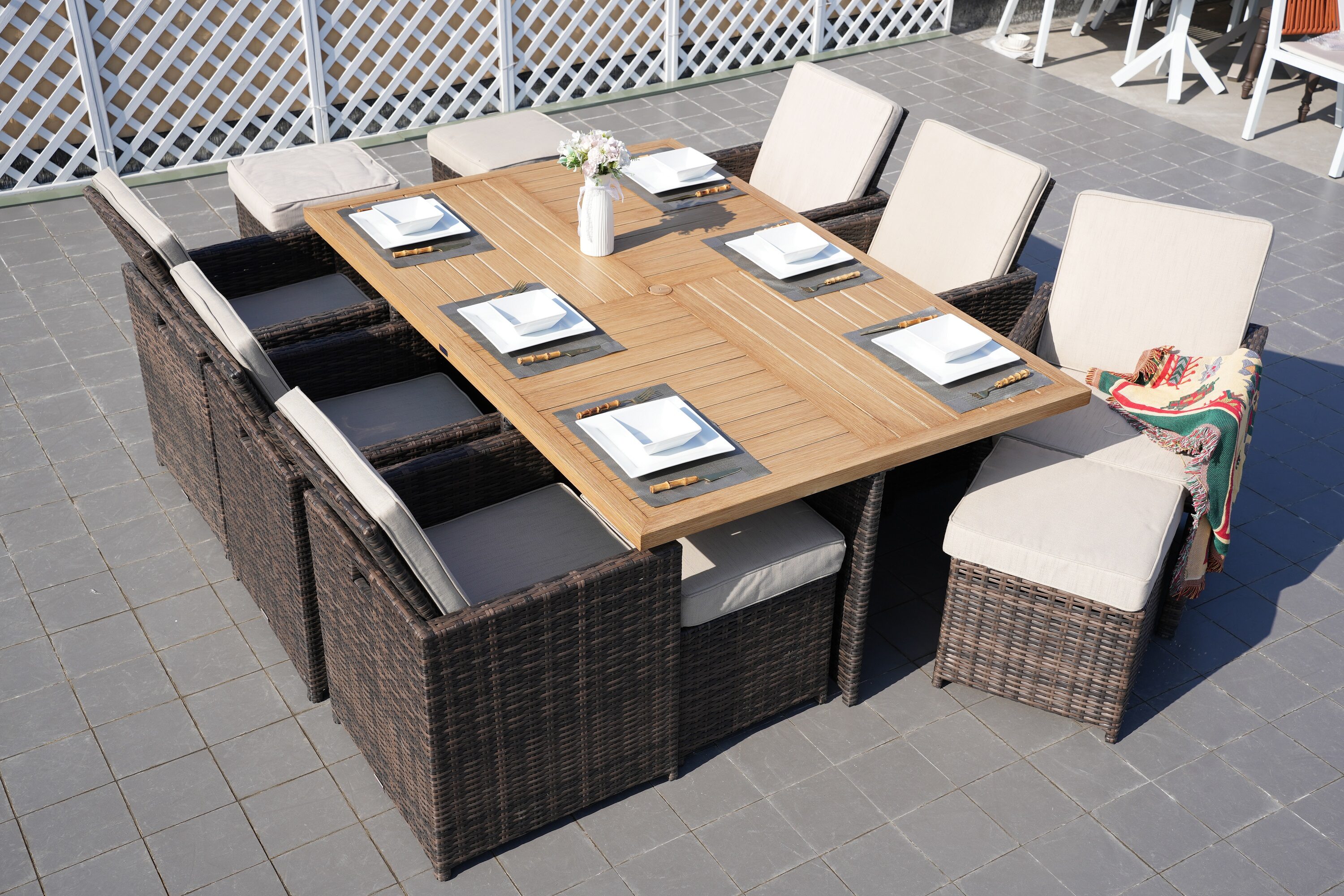 11 piece outdoor discount setting