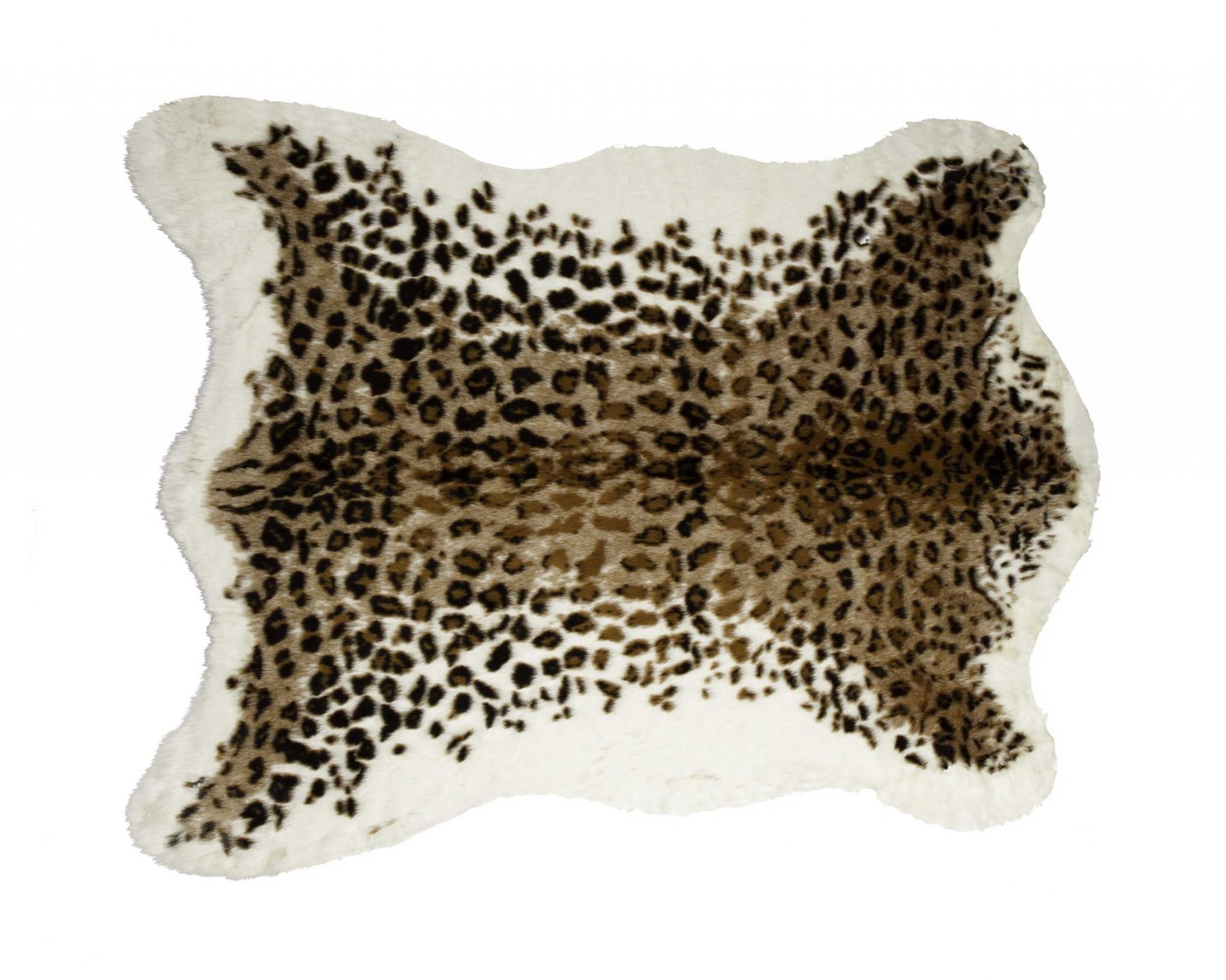 HomeRoots 317168 Josephine 5 x 7 (ft) Polyester Leopard Irregular Indoor Area rug