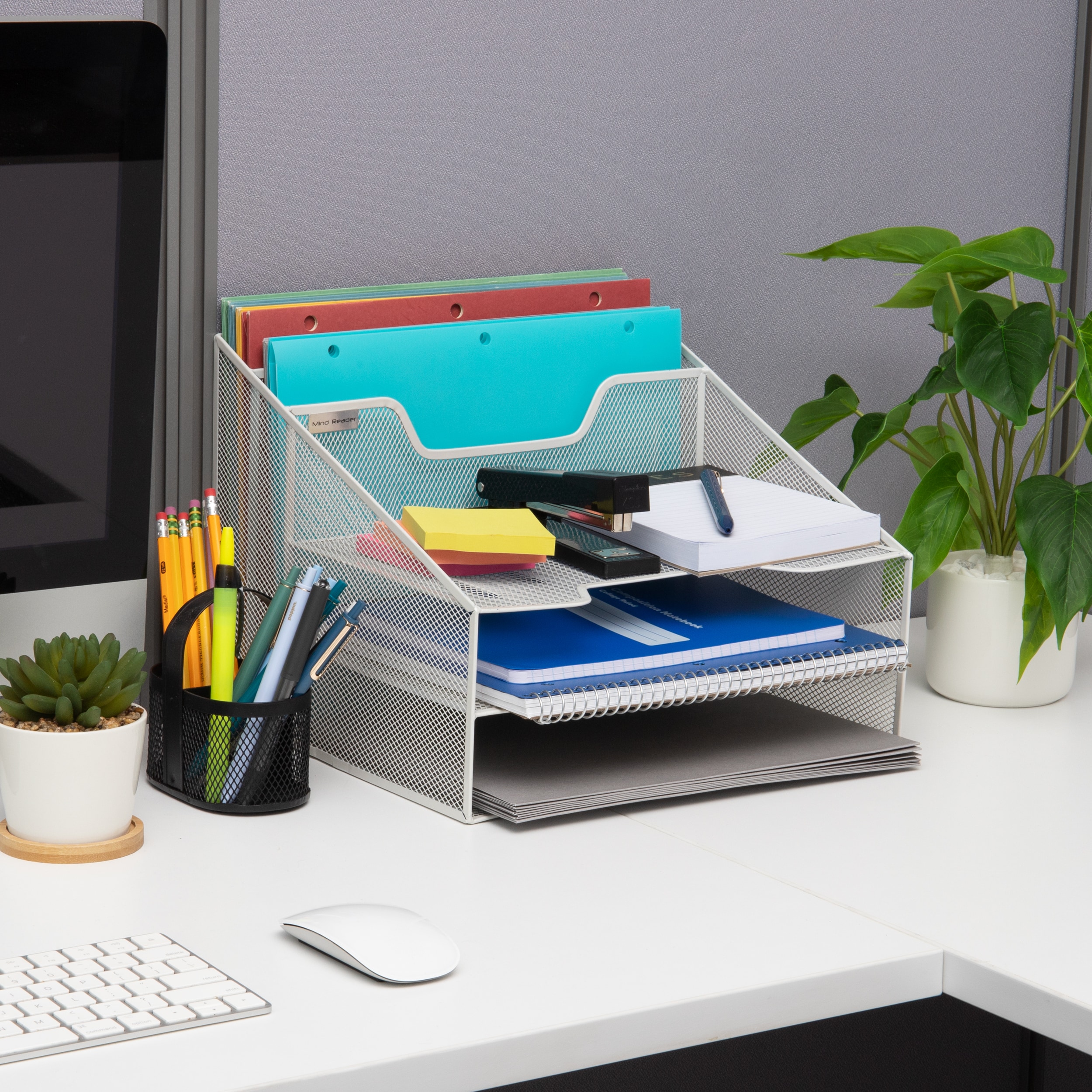 Mind Reader MESHBOX5-WHT Desktop-Organizers - View #2
