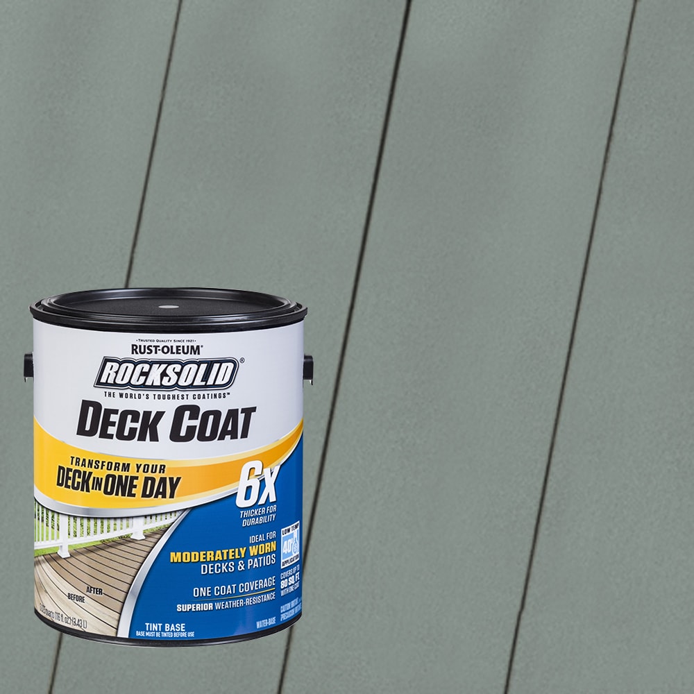 Rust-Oleum 319637T RockSolid 6X Deck Coat Pre-Tinted Granite Solid Exterior Wood Stain and Sealer in One ( 1-gallon )