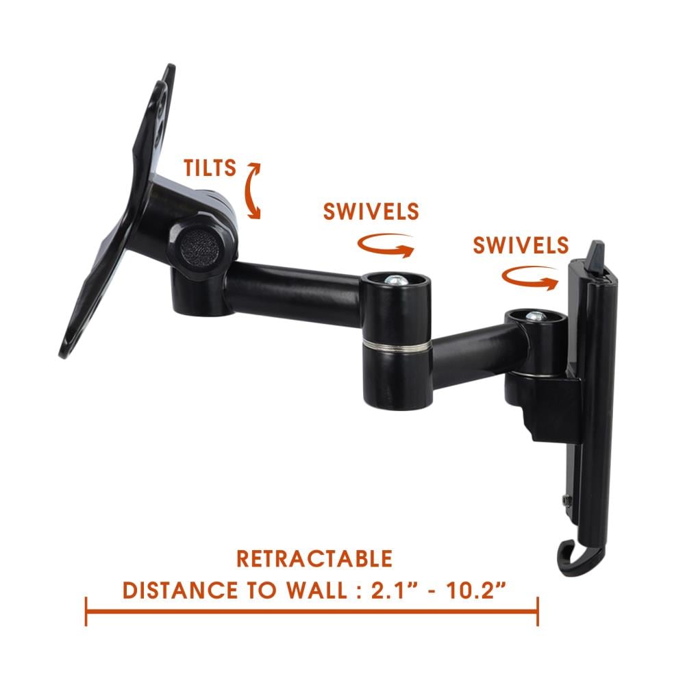 MegaMounts Full Motion Indoor Wall Tv Mount Fits TVs up to 30-in ...