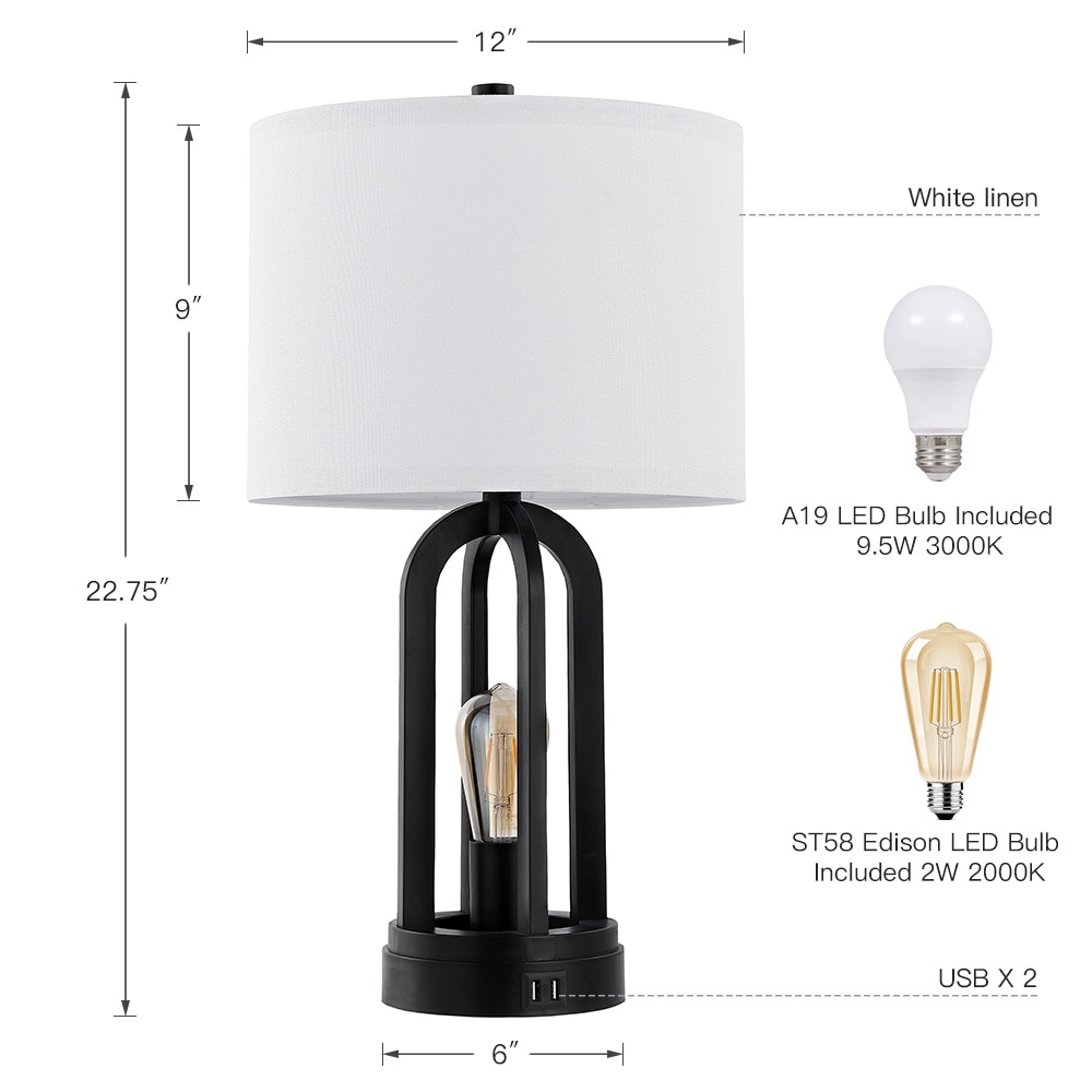 Soccer Style Accent Lamp 15" Tall White Bell Shade Light Polyresin Desk Lighting 