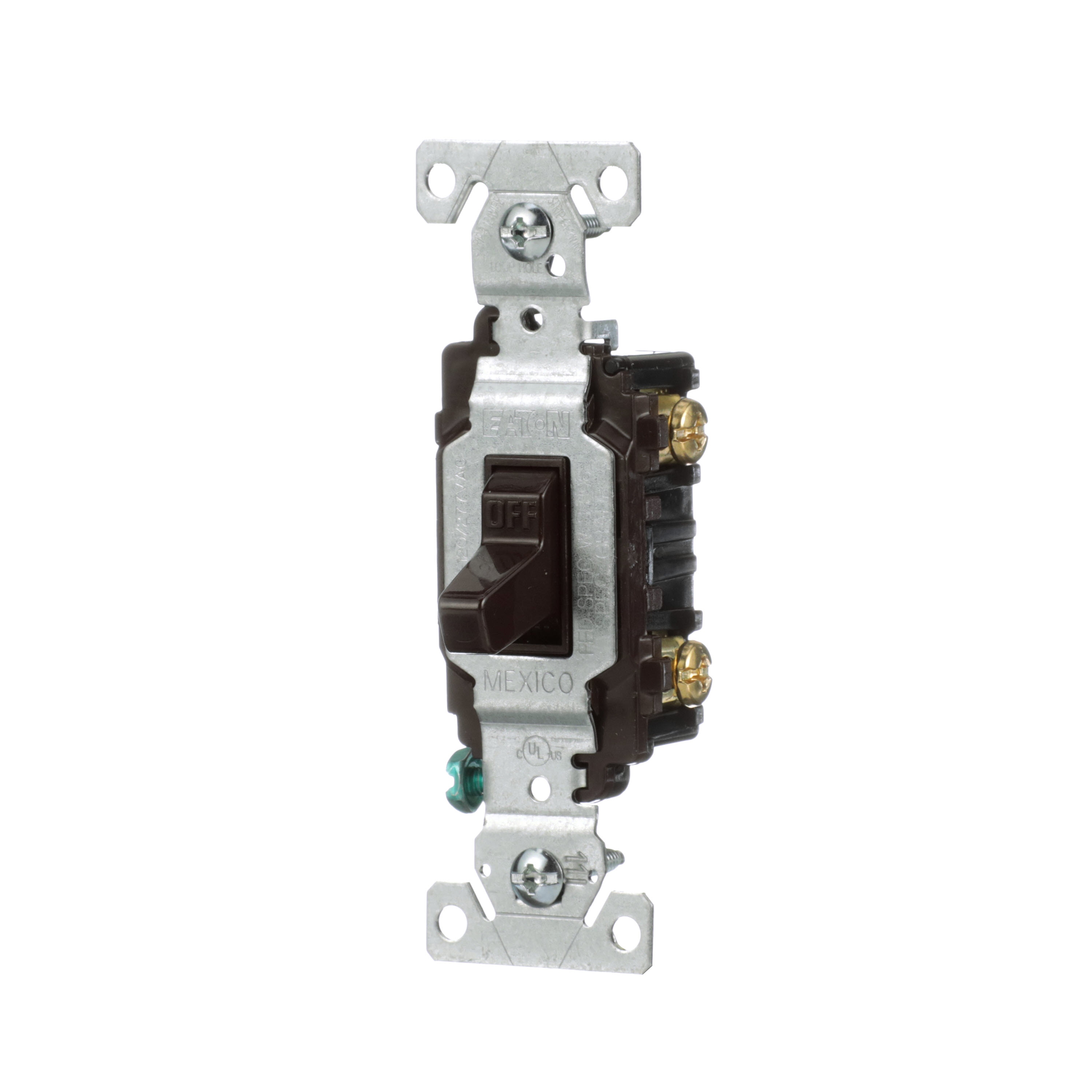 Eaton 20-Amp Single-Pole Toggle Light Switch, Brown in the Light ...