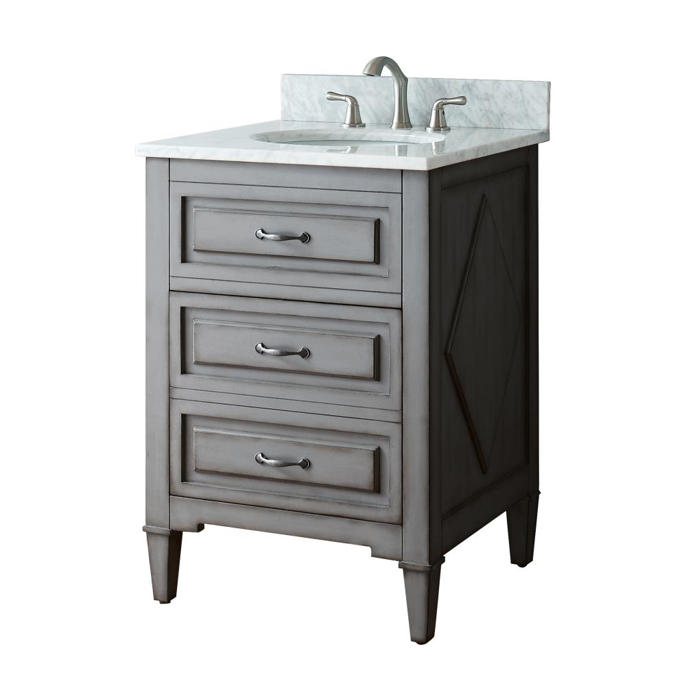Avanity Kelly 25-in Grayish Blue Undermount Single Sink Bathroom Vanity ...