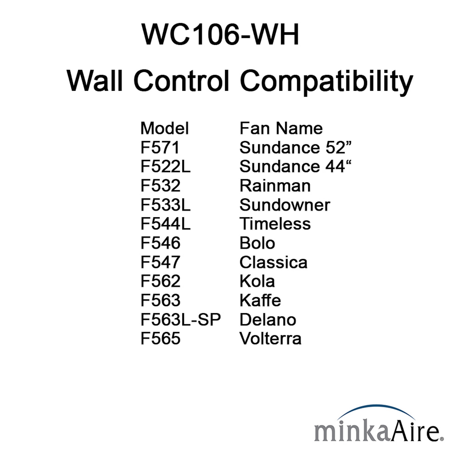 White 4-Speed Wall Control System for Ceiling Fans