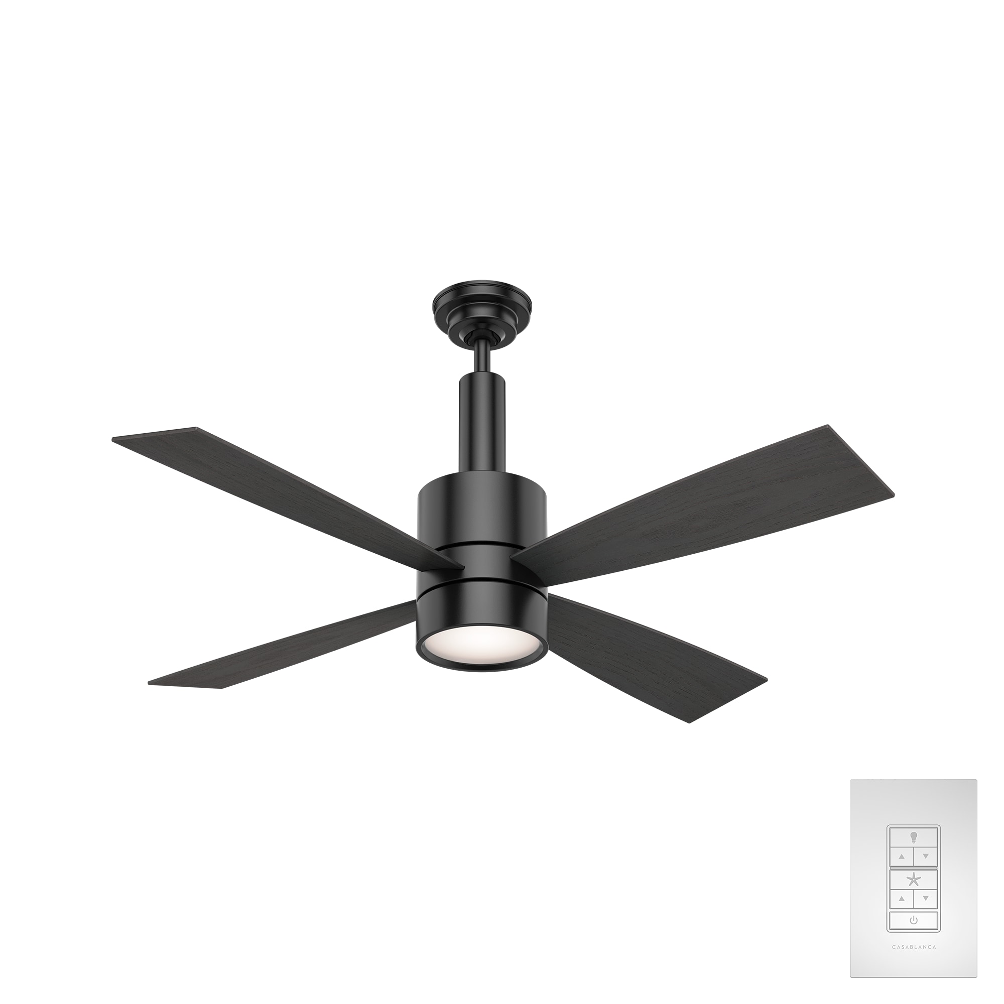 Hunter Fletcher Creek 52-in Matte Black Indoor/Outdoor Ceiling Fan