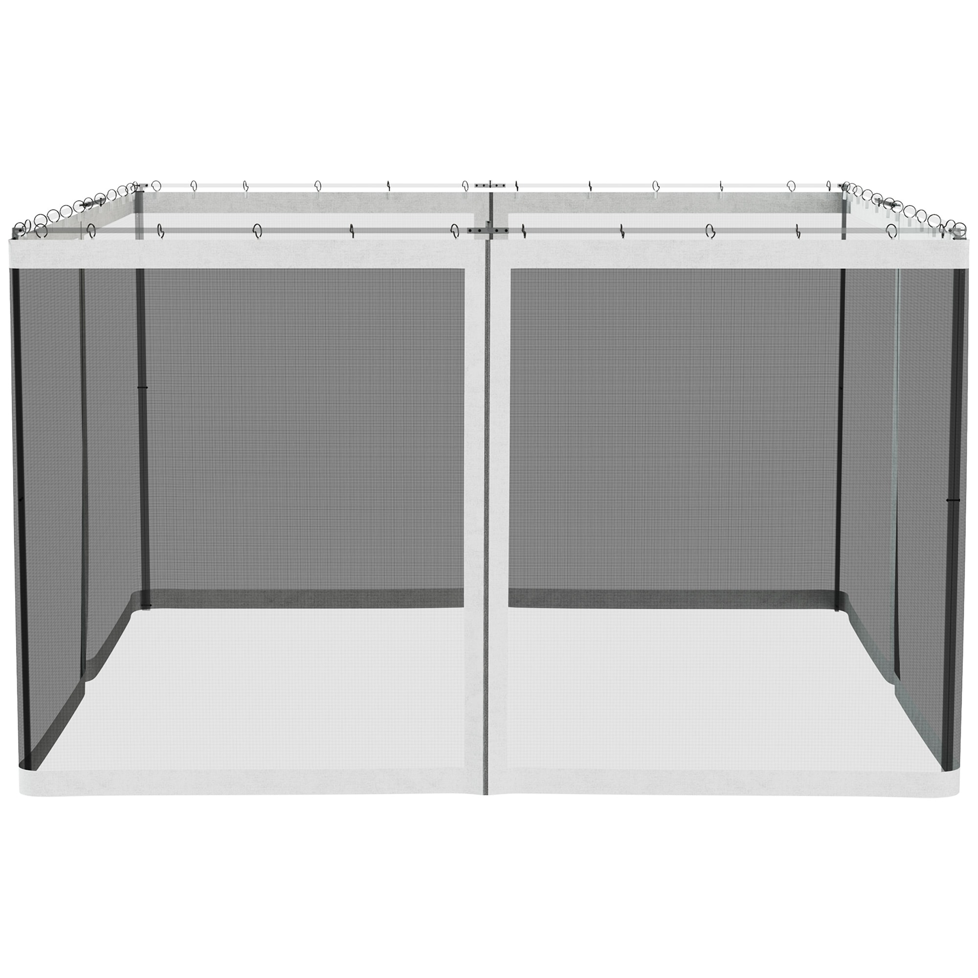 Maocao Hoom MZH68236 11-ft x 11-ft Replacement Mesh Sidewall Netting White Gazebo insect net