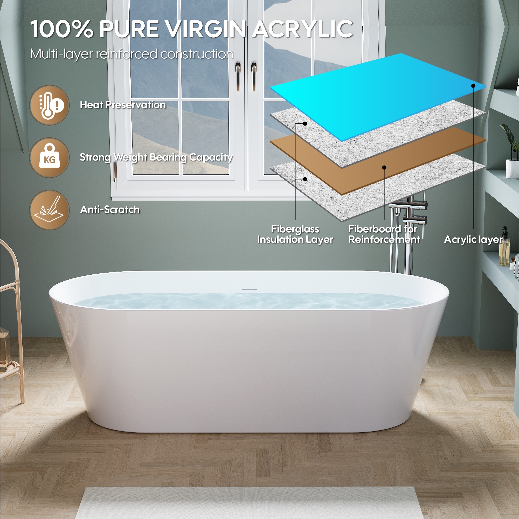 WELLFOR TO-ED-BV30GYBK bathtubs - View #9