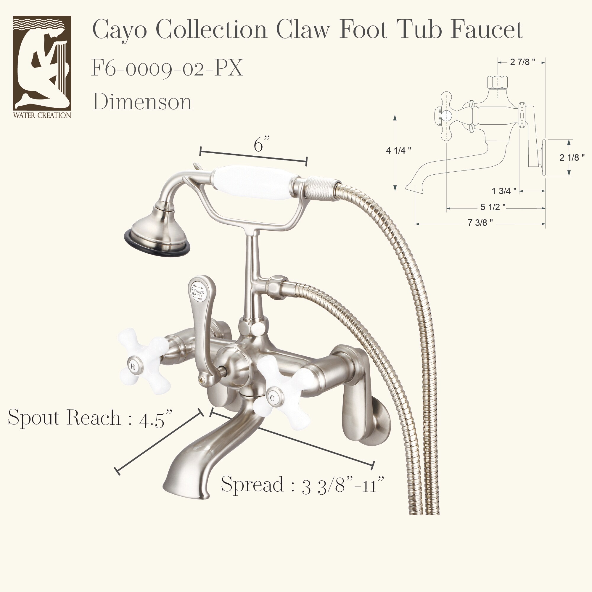 Water Creation F6-0009-02-PX Roman-Tub-Faucets - View #4