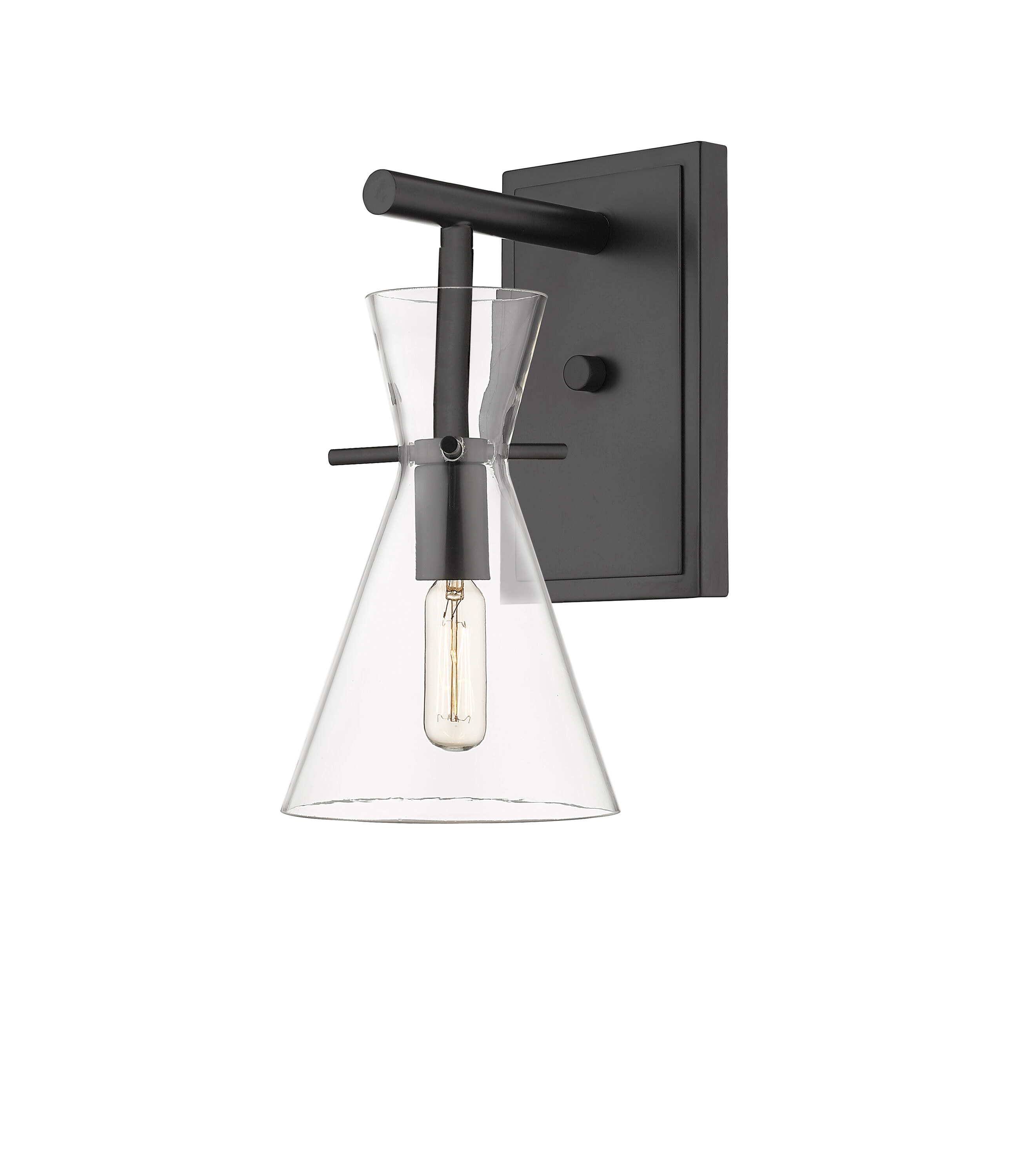Innovations Lighting 354-1W-BK-CL Colden 5.88-in 1 -Light Matte Black Transitional Vanity light