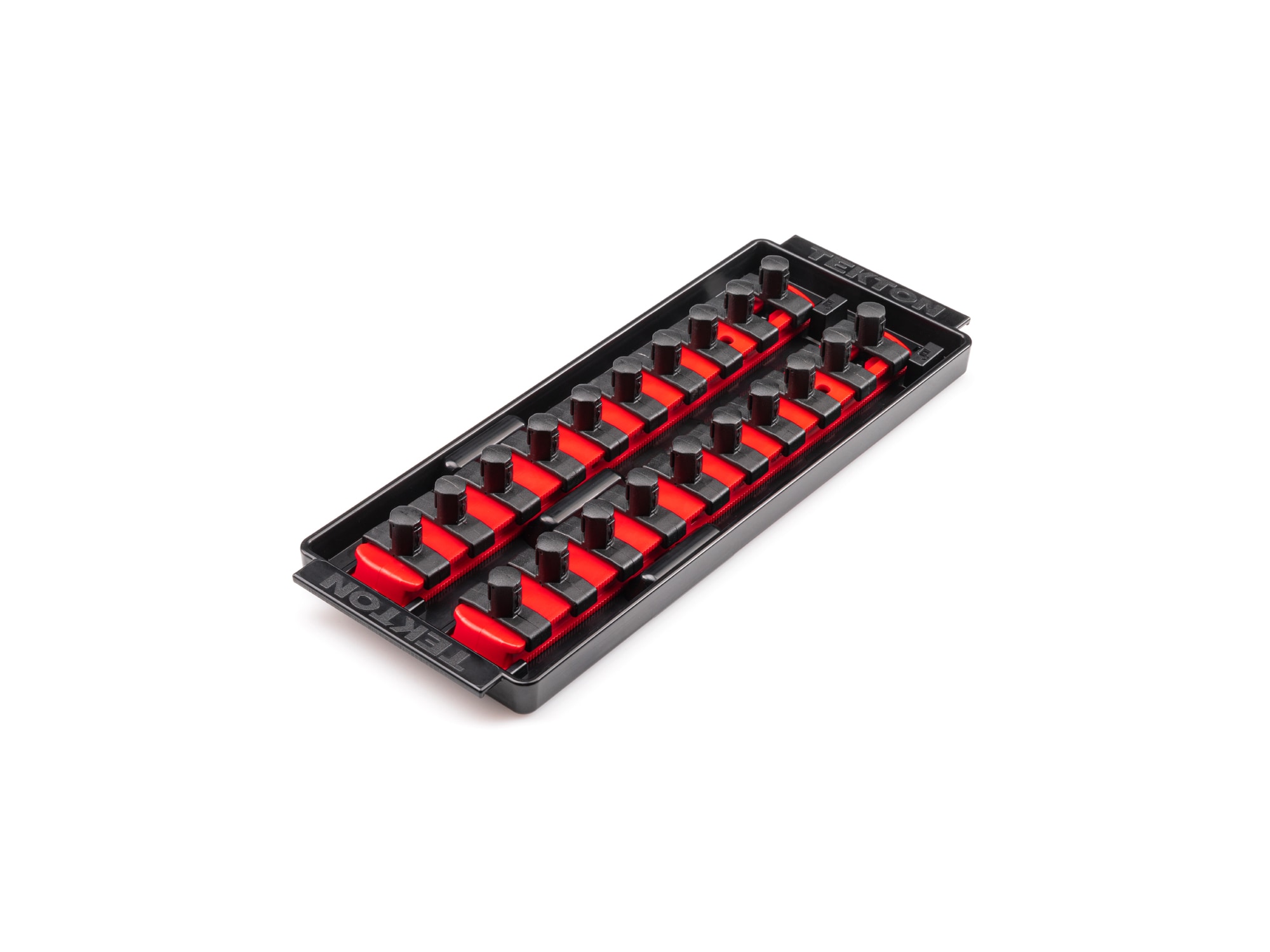 TEKTON OST11120 Plastic Socket storage - 3/8 in drive x 8 inch socket rails with 20 clips