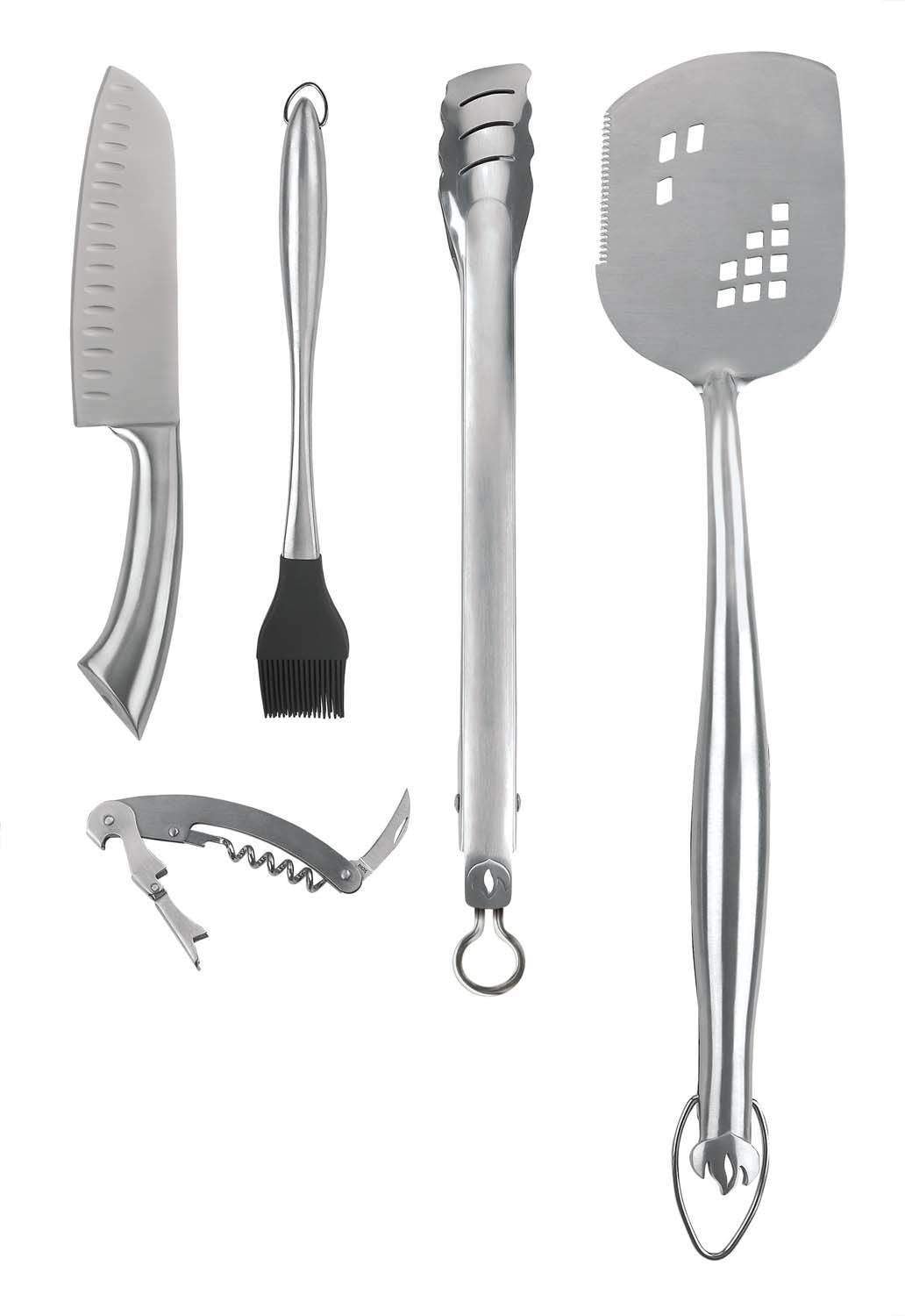 IMAGE 14 Pieces BBQ Grill Tool Set, Large Heavy Duty Stainless