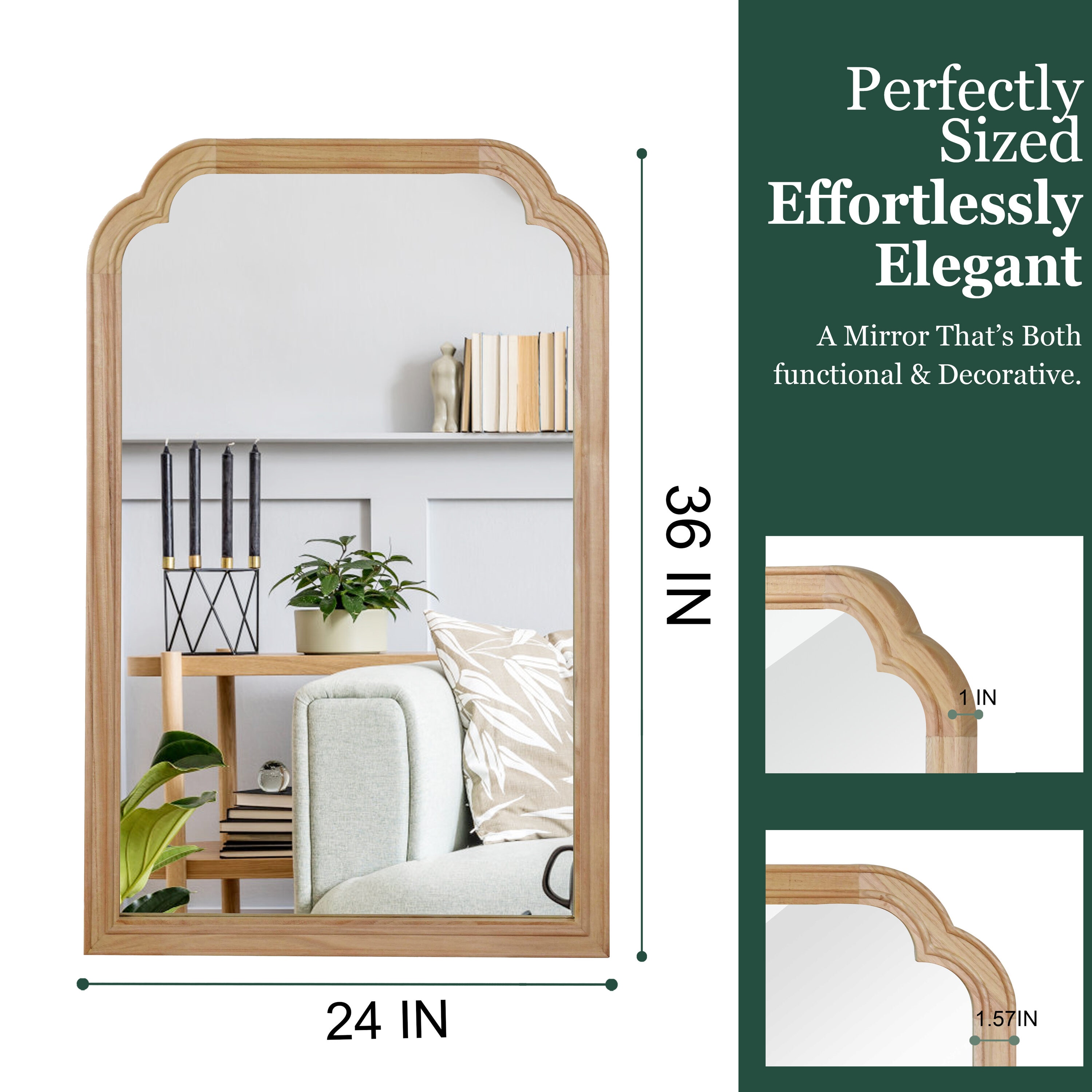 Huluwat P1-3P389098 Framed-Bath-Mirrors - View #7