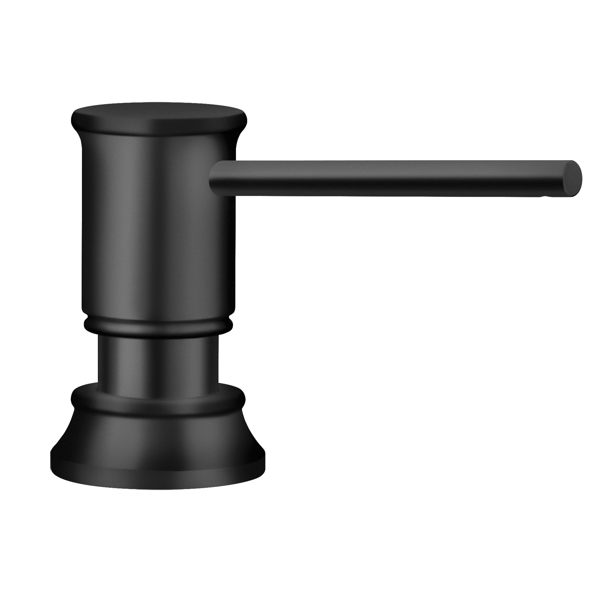 BLANCO 443030 Empressa Matte Black 11.83-oz Capacity Deck-mount Soap and Lotion Dispenser