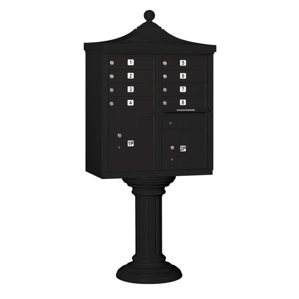 SALSBURY INDUSTRIES 3308R-BLK-U 3300R Series Regency Cluster Box Unit Locking Metal Extra Large Mailbox Black