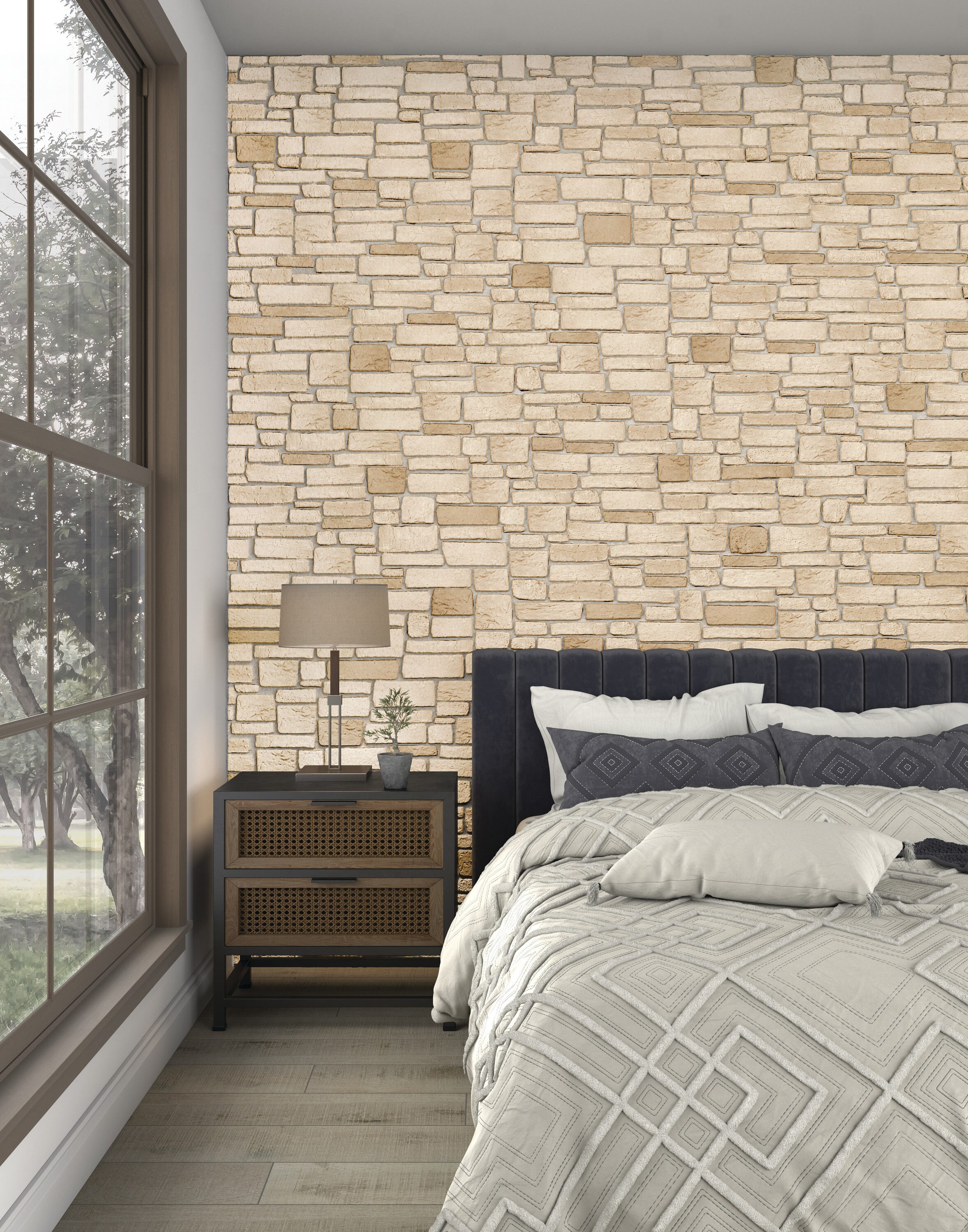 American Olean Cobblebrook 10.78-sq ft Beige Stone Veneer in the Stone ...