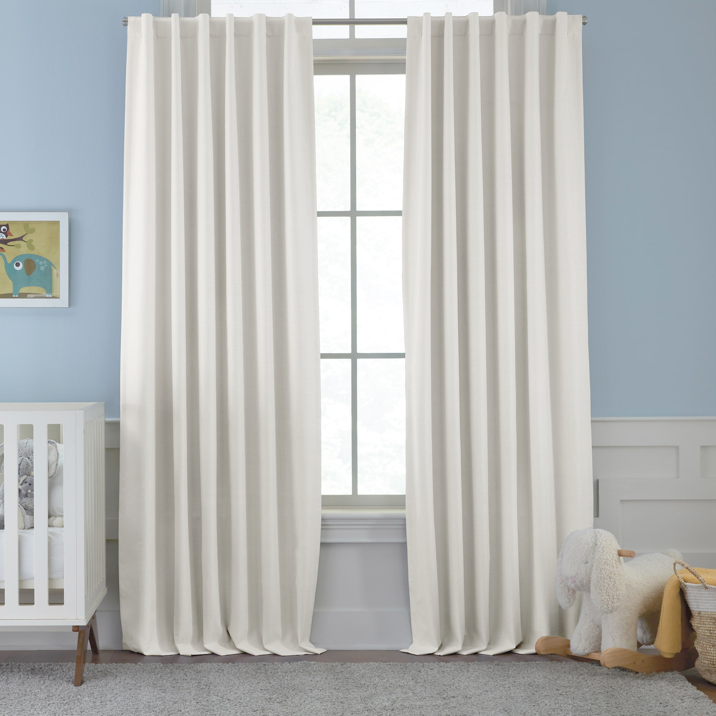 Blackout Polyester Roman Short Curtain Solid Window Curtain For Living Room 