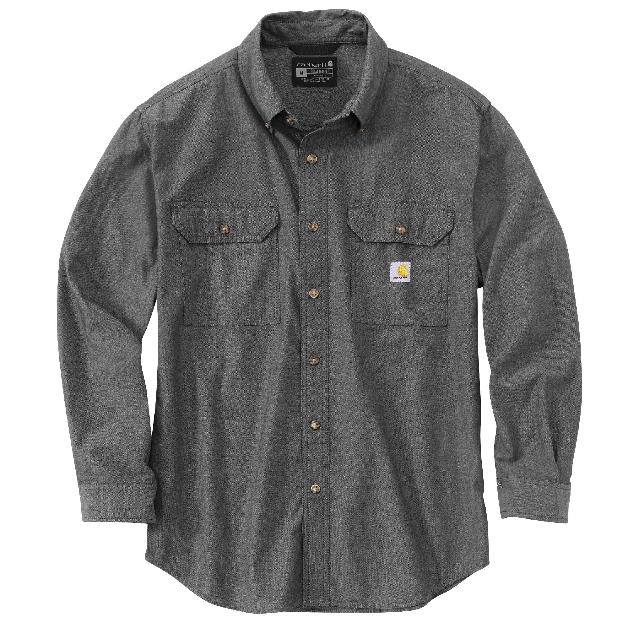 Carhartt Men's Chambray Long Sleeve Button-down Shirt (Large) in the ...