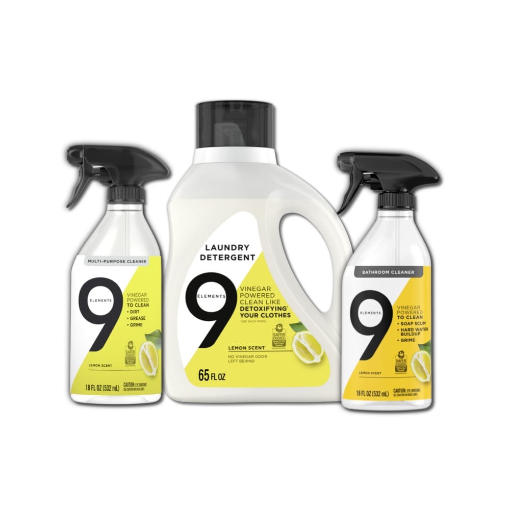 9 Elements Lemon All Purpose Cleaner Vinegar Spray, 18 oz - Kroger