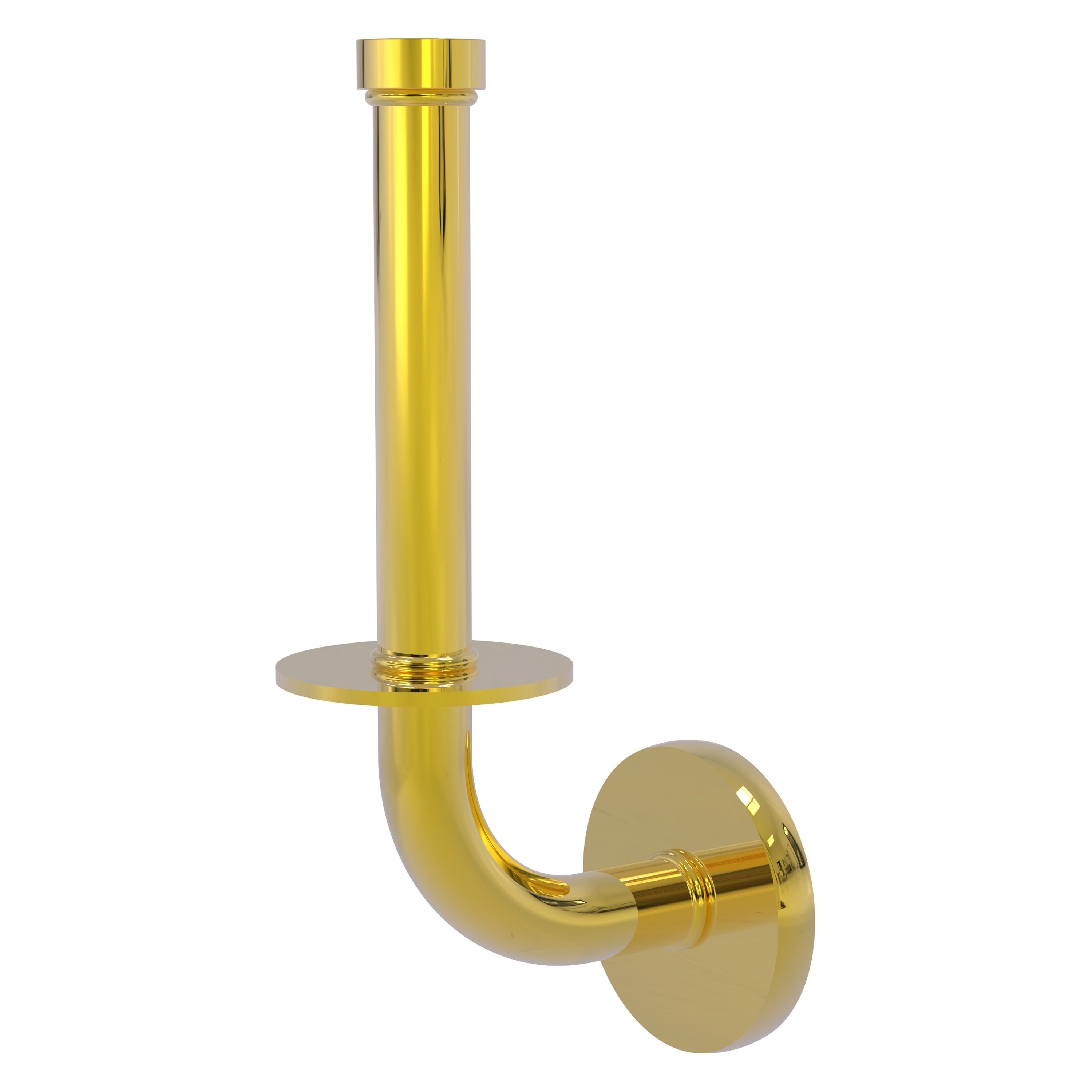 Allied Brass RM-24U-PB Remi Polished Brass Wall mount Single post Toilet Paper Holder 1 -Rolls