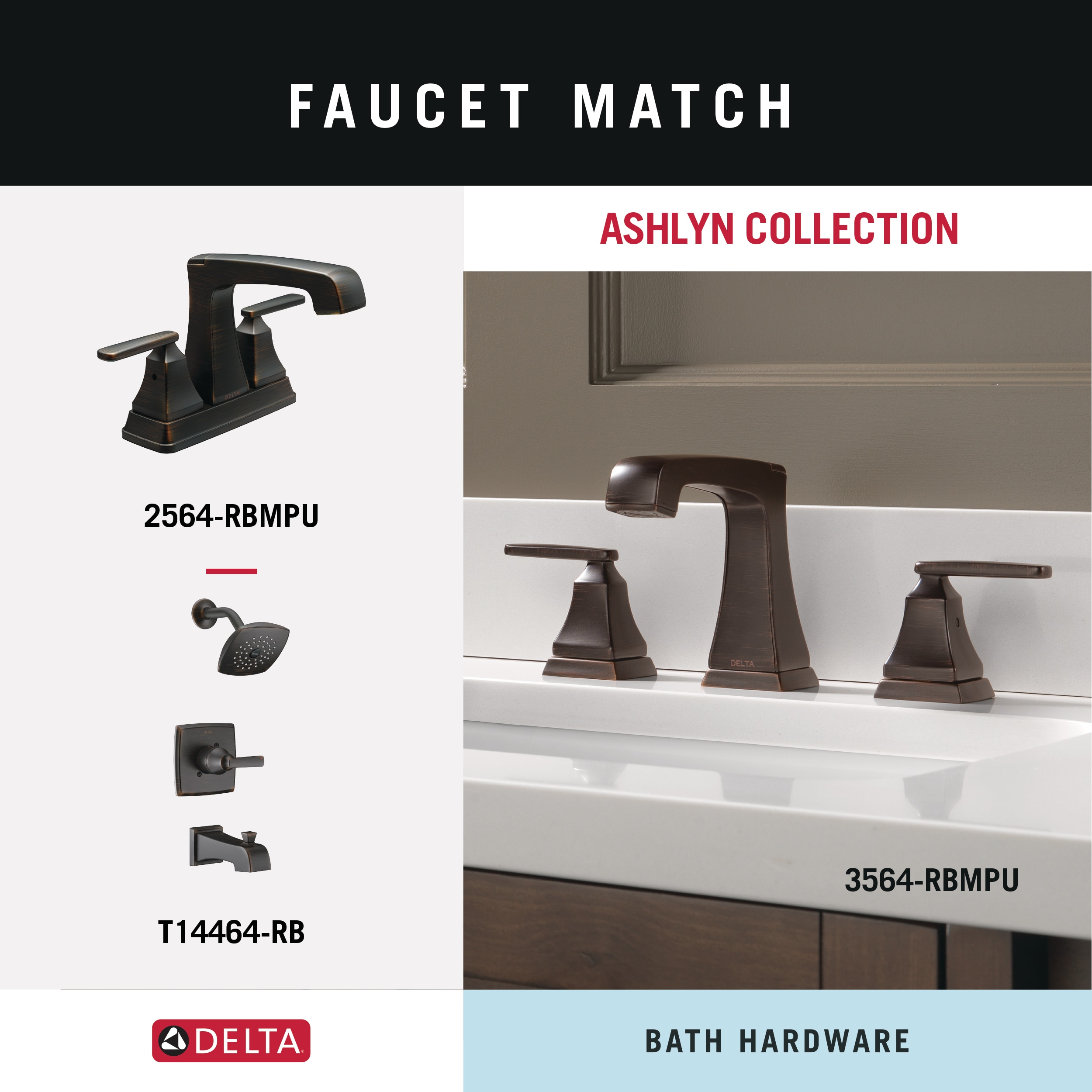 Delta Ashlyn Venetian Bronze STANDARD Bathroom Accessory Set Includes: 24  Towel Bar, Toilet Paper Holder, Robe Hook, and Towel Ring D10087AP