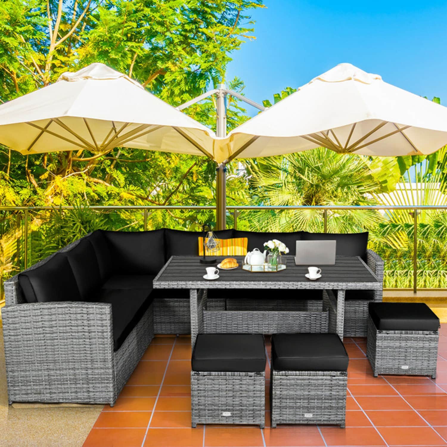 Dimakai DK-HWWF0DBK Patio-Sofas-Daybeds - View #2