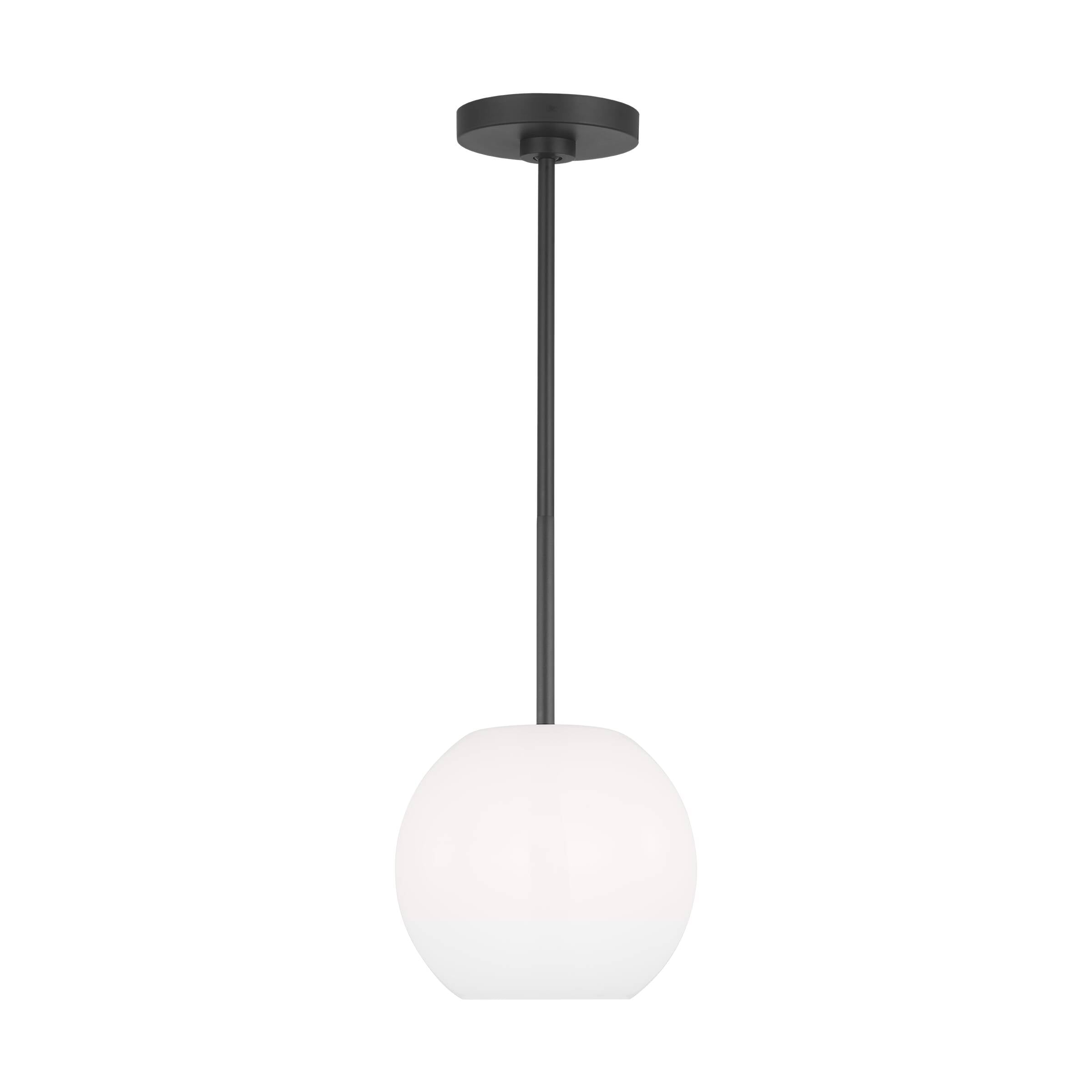 Generation Lighting GLP1011EN3/MBK Rory 1 -Light Midnight Black Modern/contemporary Clear glass Geometric Mini Hanging Pendant light