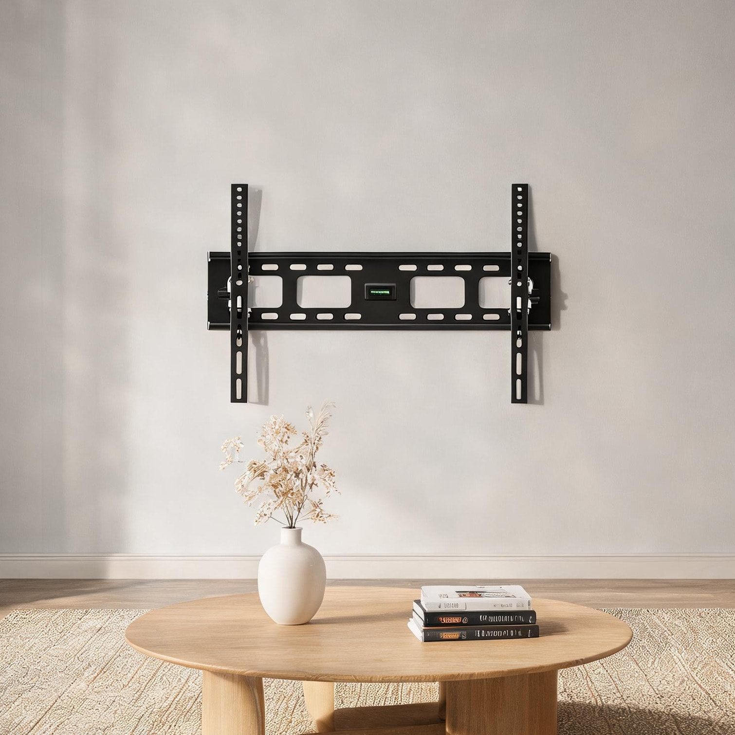 FlowLuxe Steel TV Wall Mount for 32-70 Screens Holds 110 lb Tilts 10 Classic Black