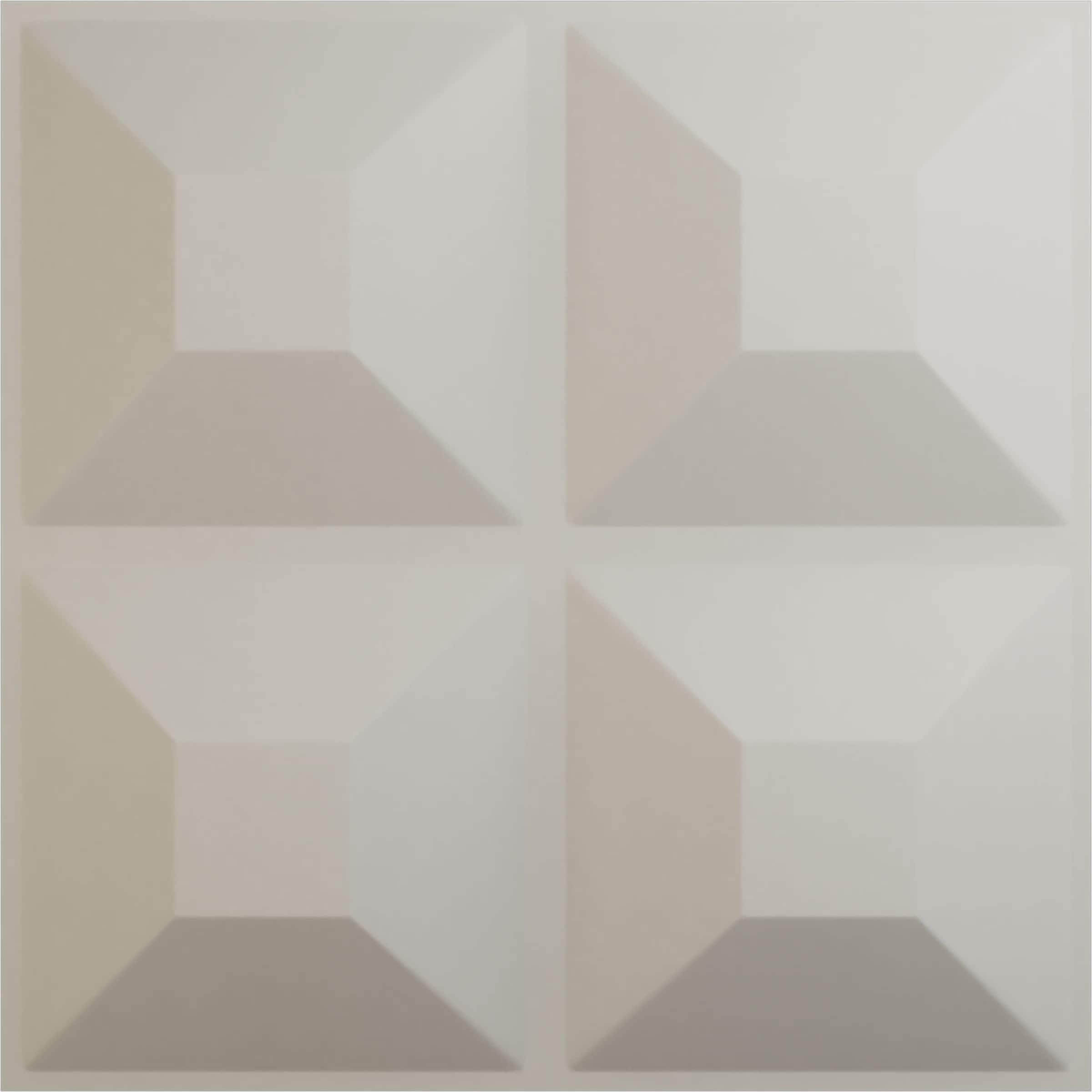 Ekena Millwork WP12X12SWGBW 11-7/8-in x 11-7/8-in Embossed Paintable/Stainable White PVC Wall Panel ( 0.98-sq ft )