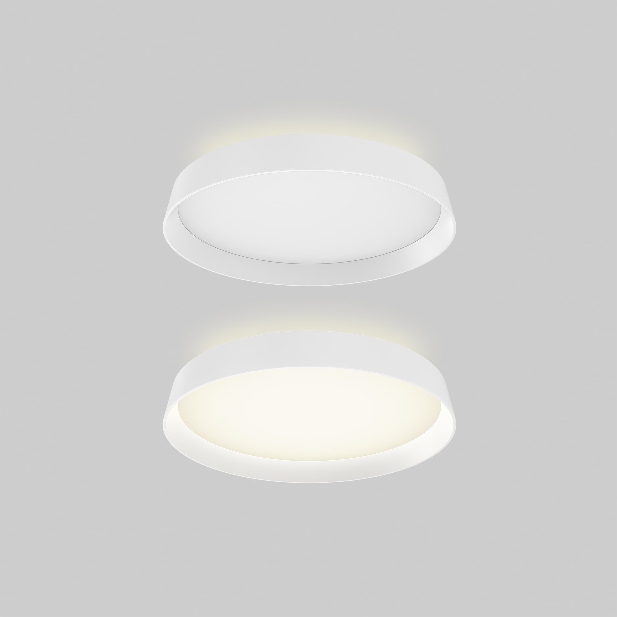 DALS Lighting CFH12-3K-WH 2 -Light 12-in Matte White Integrated LED Flush Mount Light ENERGY STAR Certified