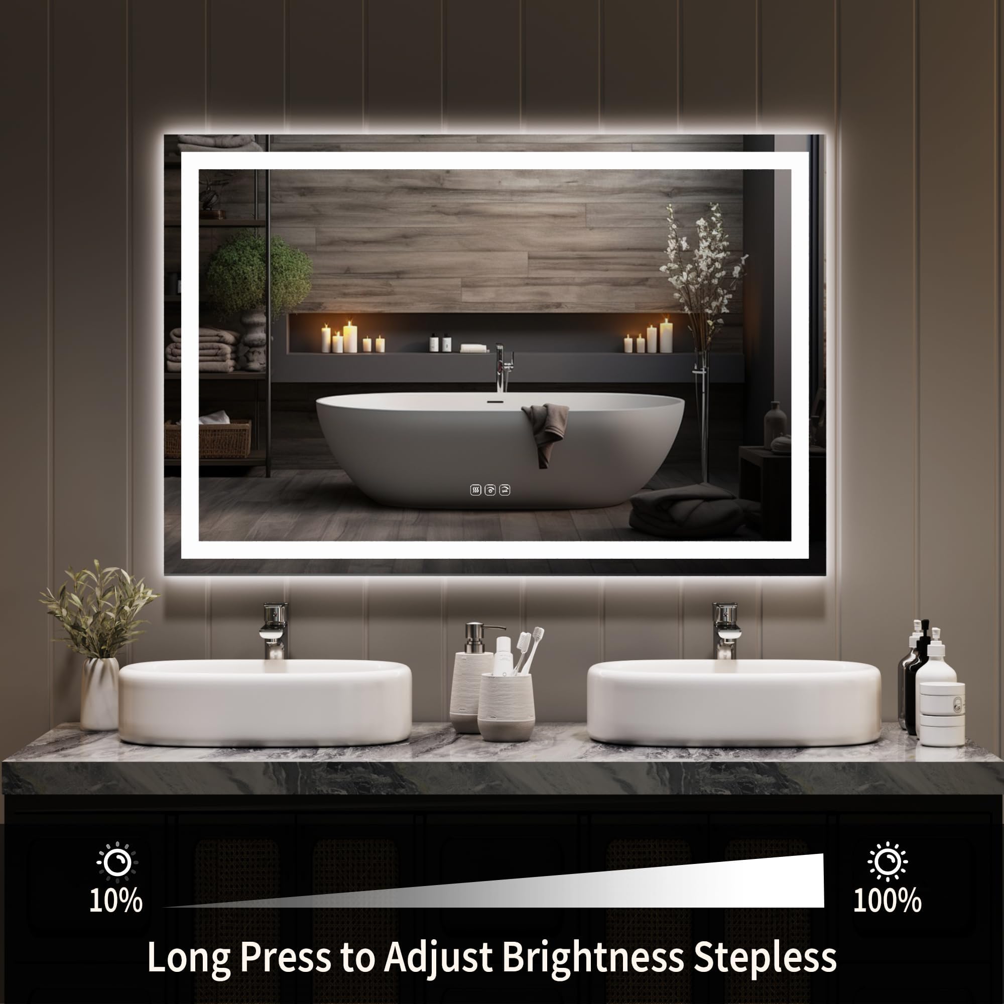 Garvee YXY-LO-PHO-104SMC9C Framed-Bath-Mirrors - View #6
