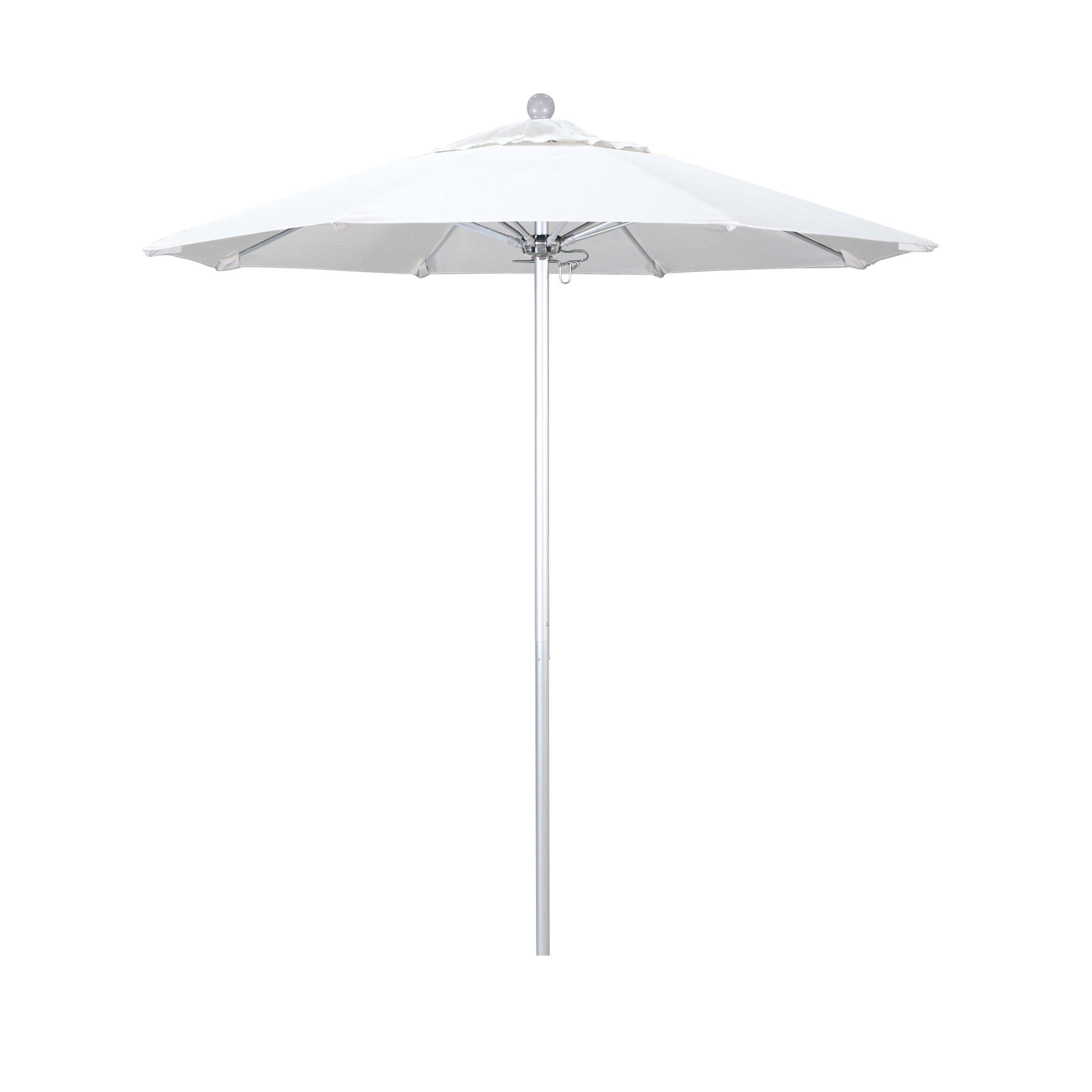 California Umbrella ALTO758002-5404 7.5-ft Aluminum White No-tilt Market Patio Umbrella