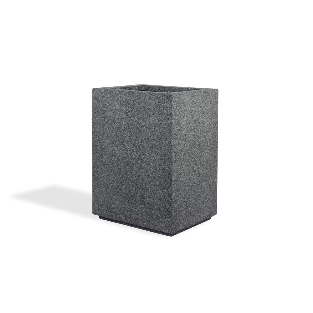 PolyStone Planters 5011 Rectangle 18.0-Inches W Extra Large Gray Mixed/Composite Outdoor Planter with Drainage Holes