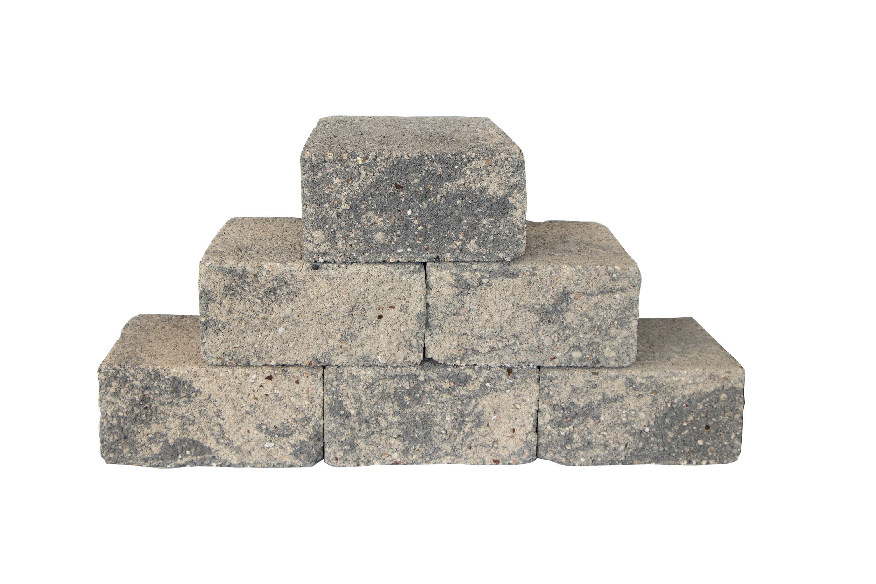 4-in H x 8-in L x 5.5-in D Gray/Charcoal Blend Concrete Retaining Wall Block | - ORCO 595976B03L