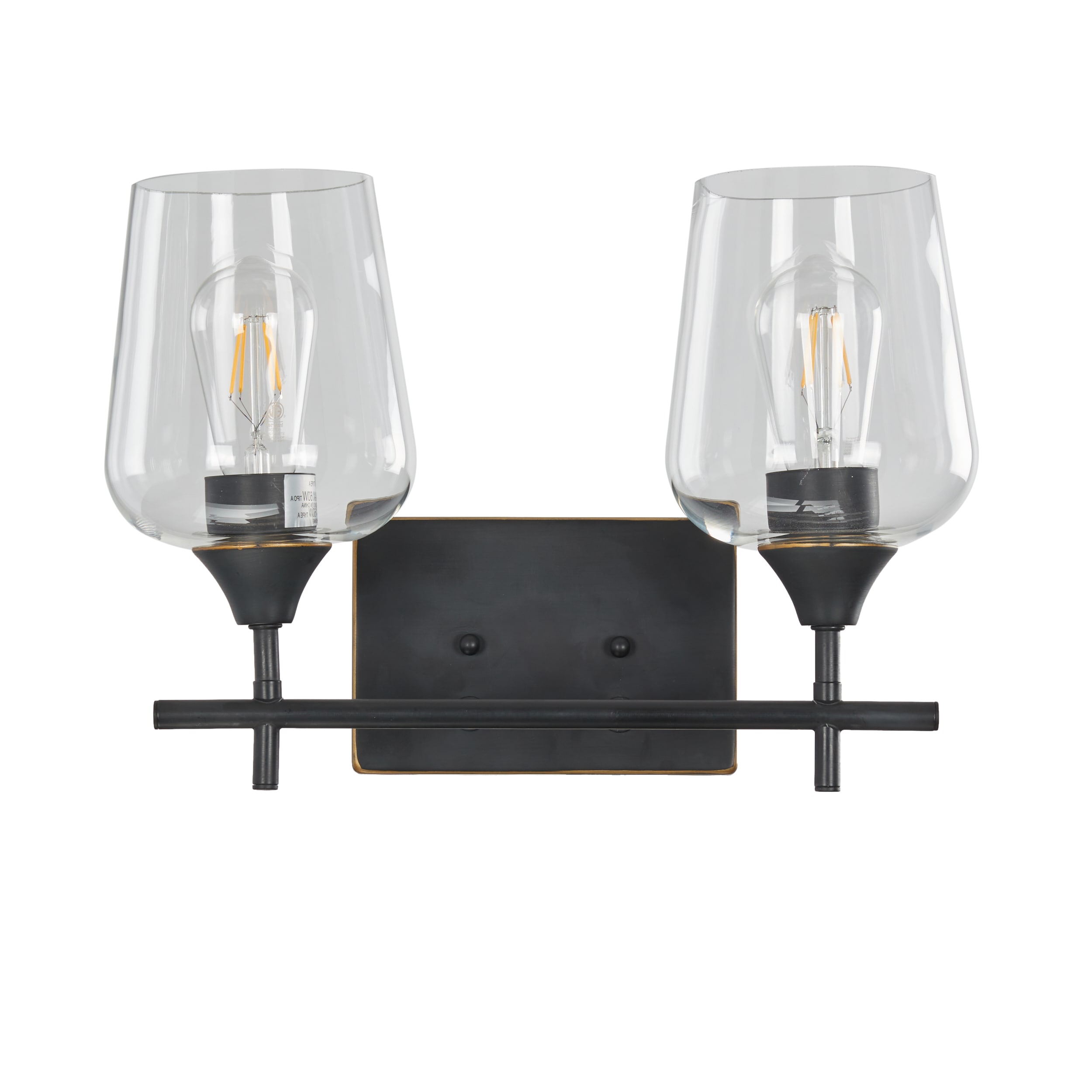 allen + roth LW-1202-BRZ Meredith 15.31-in 2 -Light Bronze Transitional Vanity light