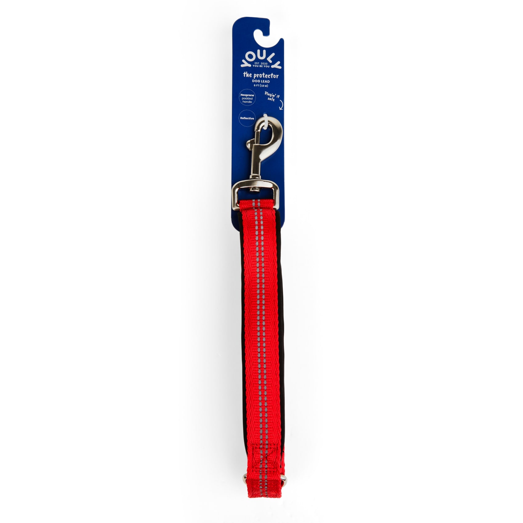 Youly Red Polyester/Nylon Dog Leash - YULY-3/8-ftX6-ft Lead RD -  Comfortable Grip - Suitable for Any Size Dog - Easily Clips to Collars or  Harnesses in the Pet Leashes department at