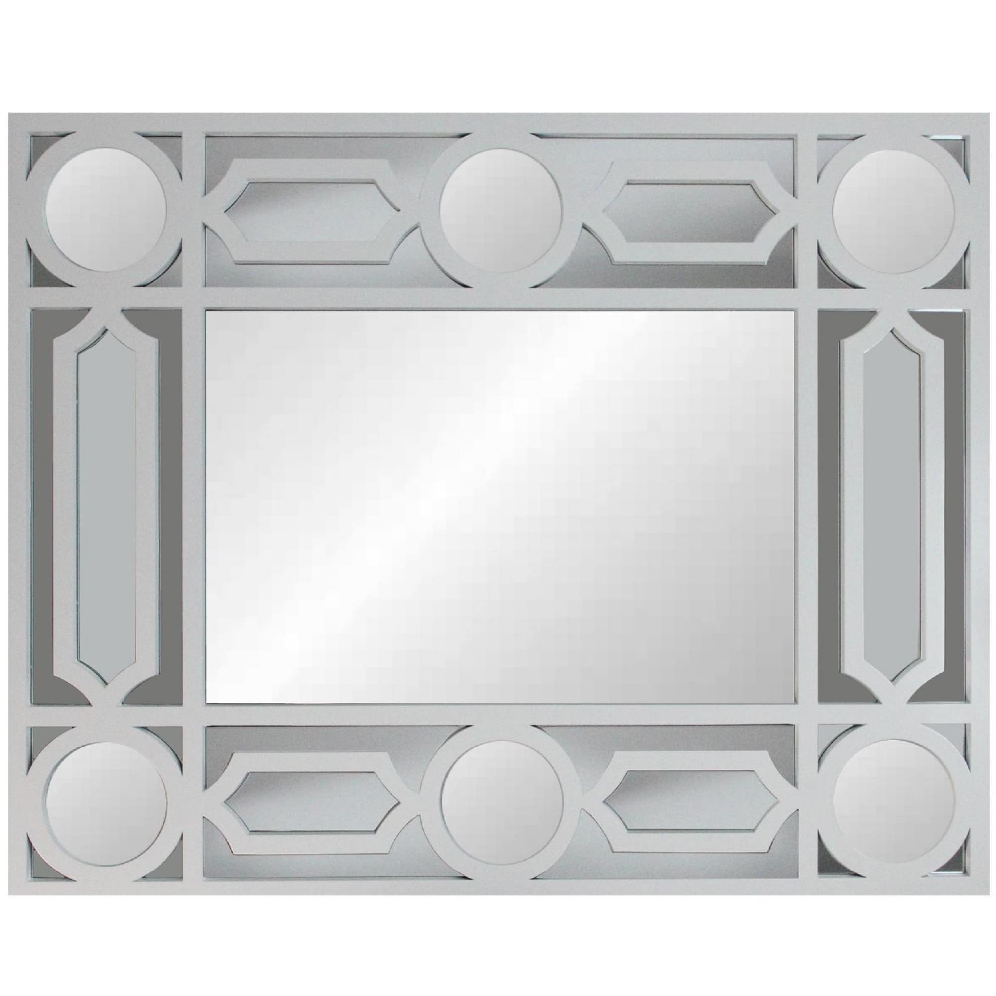 Northlight 32595138 1-in W x 23.5-in H Rectangle White Framed Full Length Wall Mirror