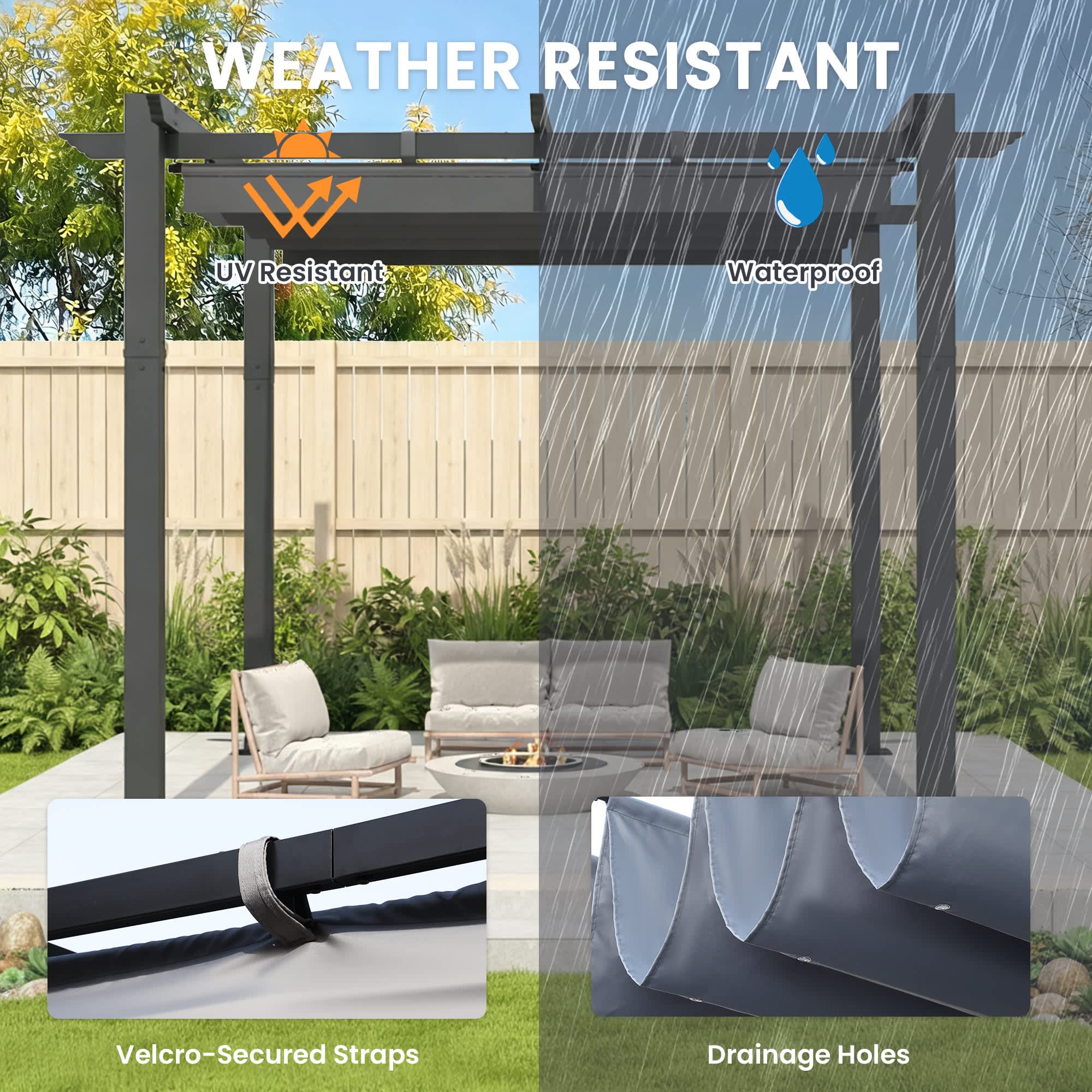 U-HOMY KY-259GY-OT Pergolas-2 - View #5