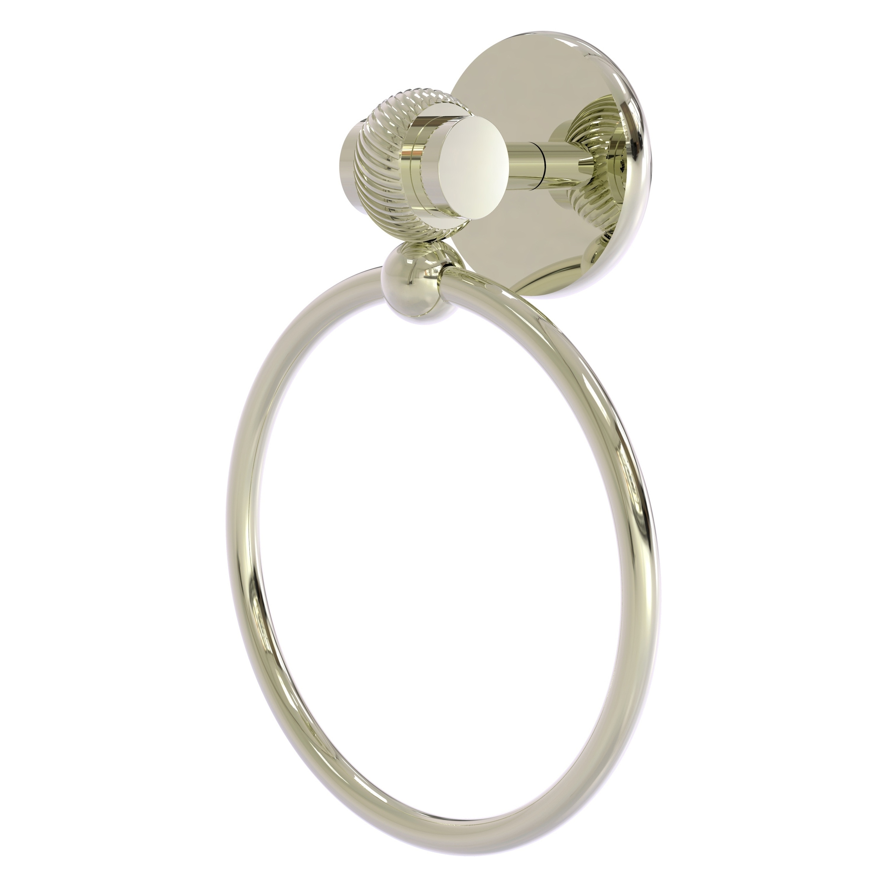Allied Brass 7216T-PNI Satellite Orbit Two Polished Nickel Wall mount Single Towel Ring