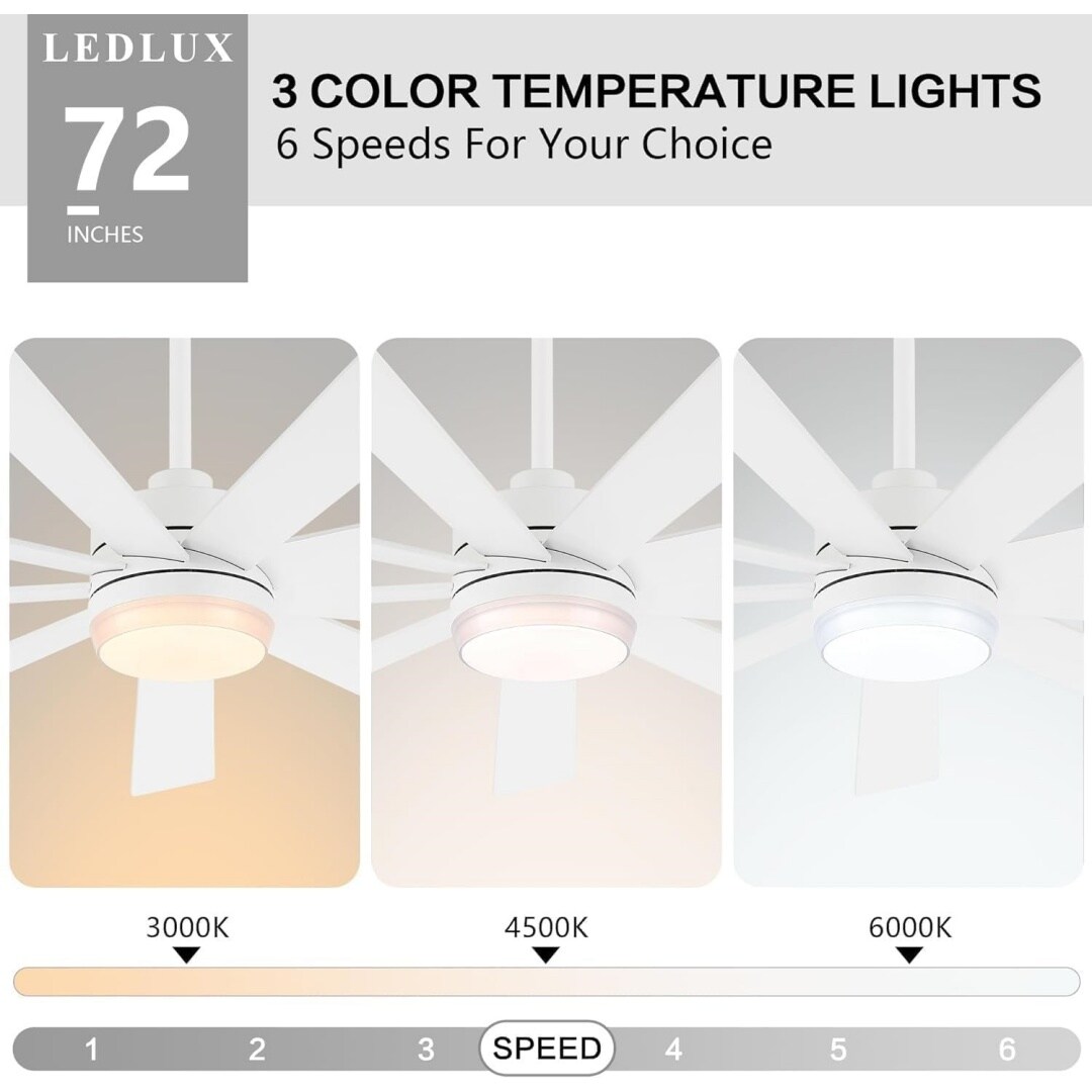 MLIAN WBCF-BS267-WH Ceiling-Fans - View #4