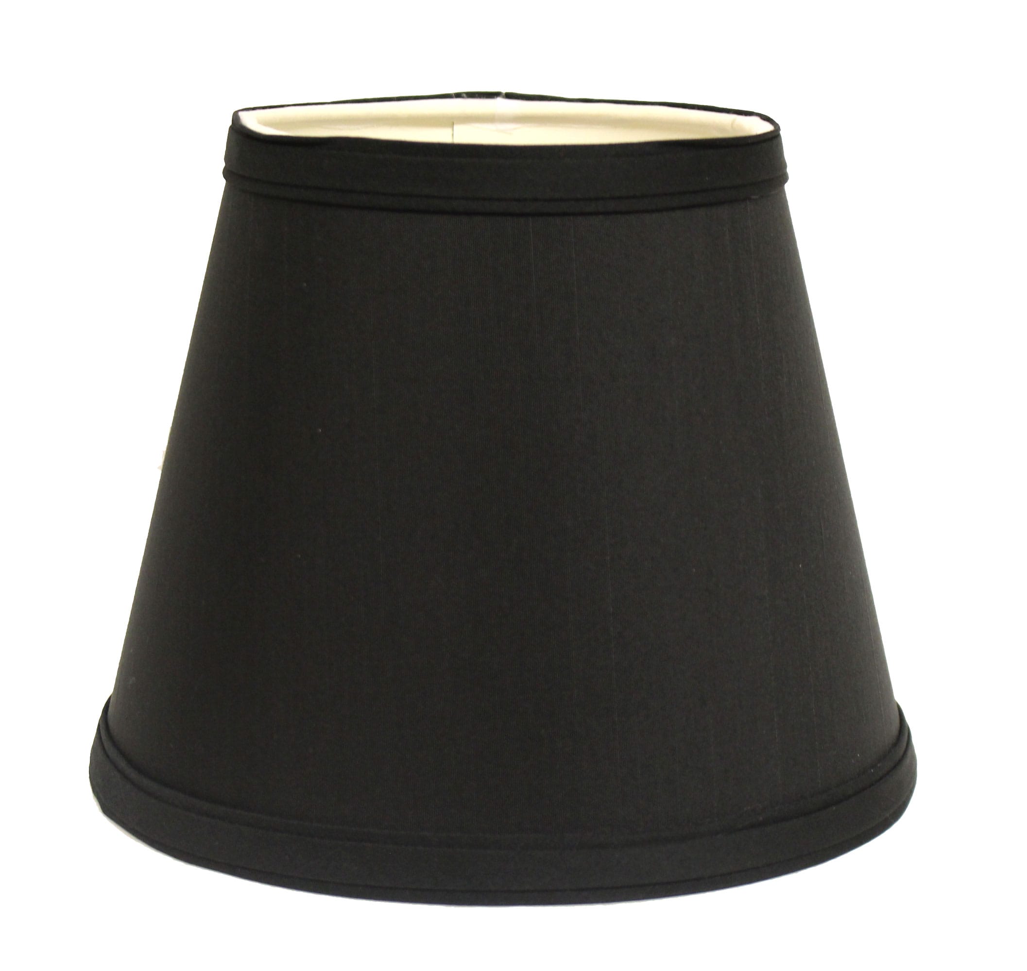 GDFStudio 343217 Slant Empire Hardback Lampshade with Uno Fitter Black with white lining