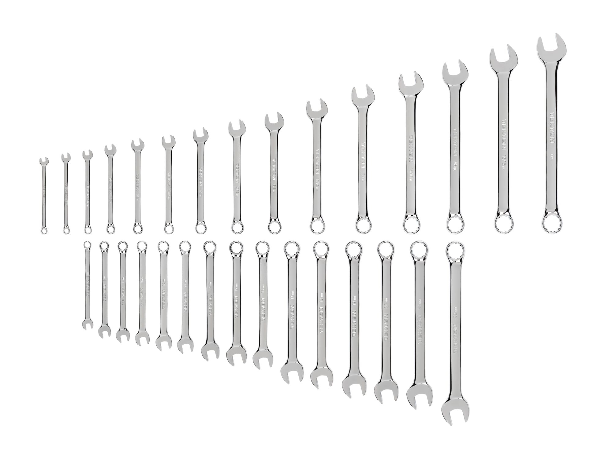 TEKTON WCB90303 30-Piece Set 12-point (Sae) and Metric Standard Combination Wrench