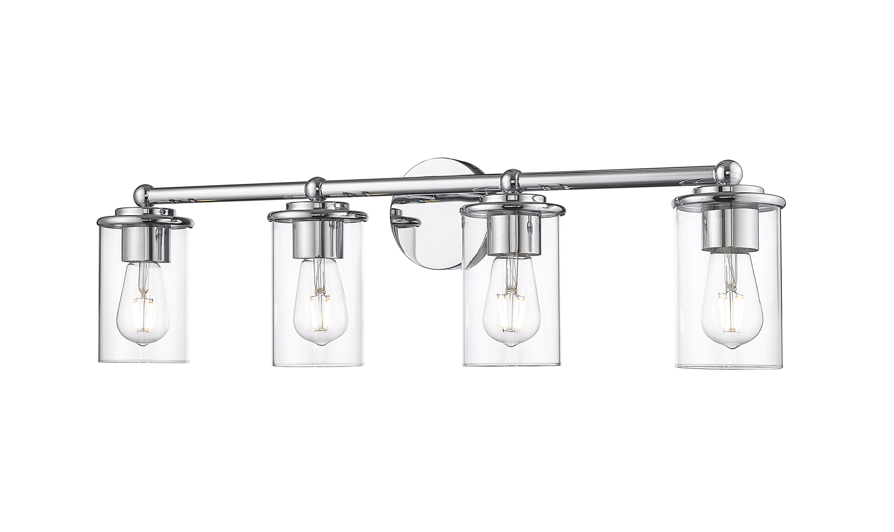 Z-Lite 742-4V-CH Thayer 30.75-in 4 -Light Polished Chrome Transitional Vanity light