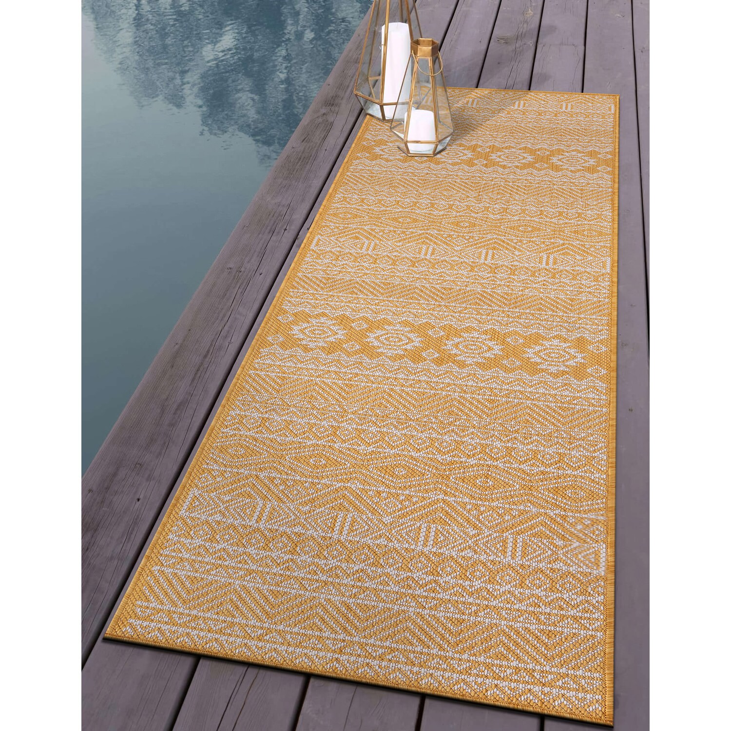 World Rug Gallery 124YELLOW2X7 rugs - View #2
