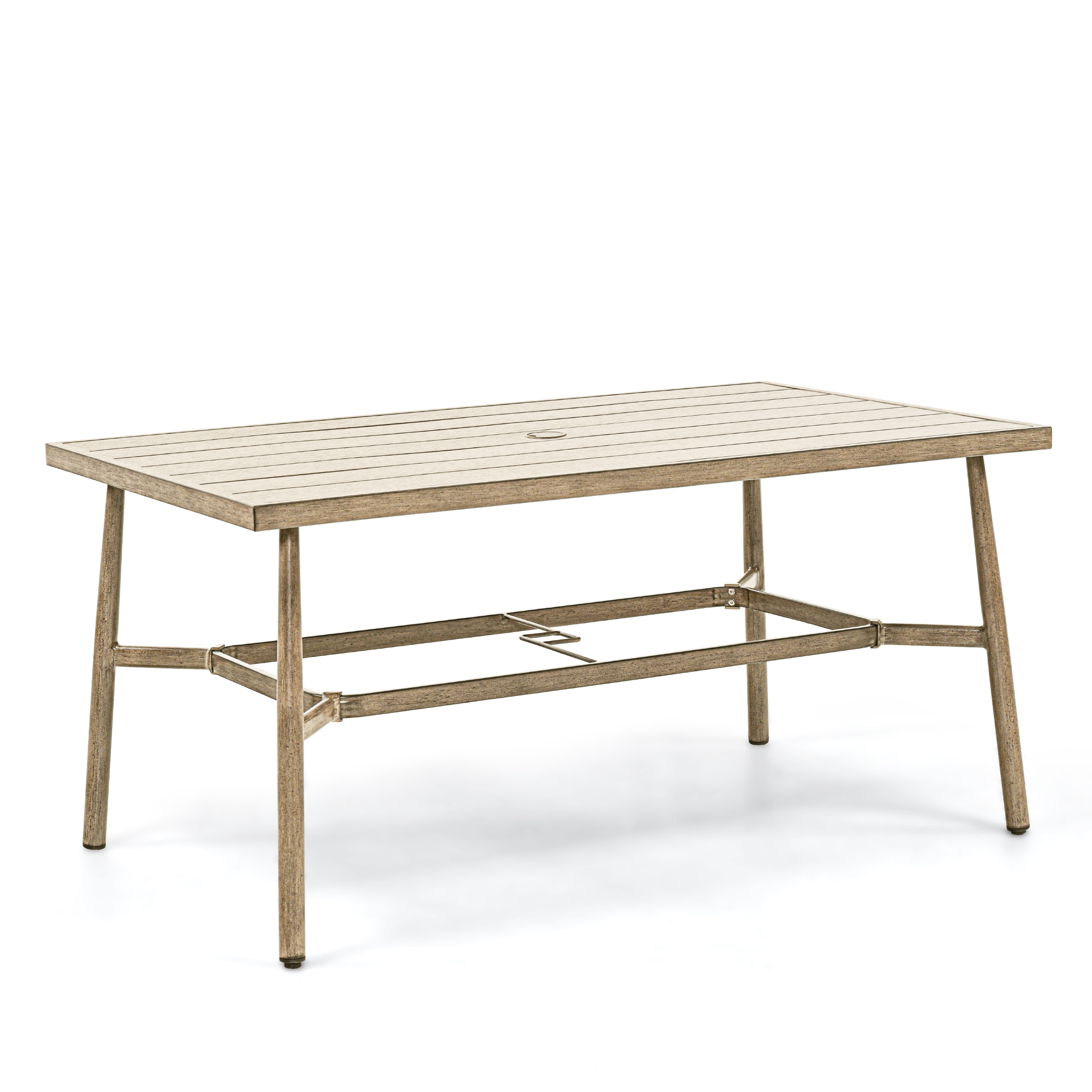  EL-VCZ1-7-ZL-B-WL3 SleekLine Rectangle Outdoor Dining 36.2-in W x 60-in L with Umbrella Hole