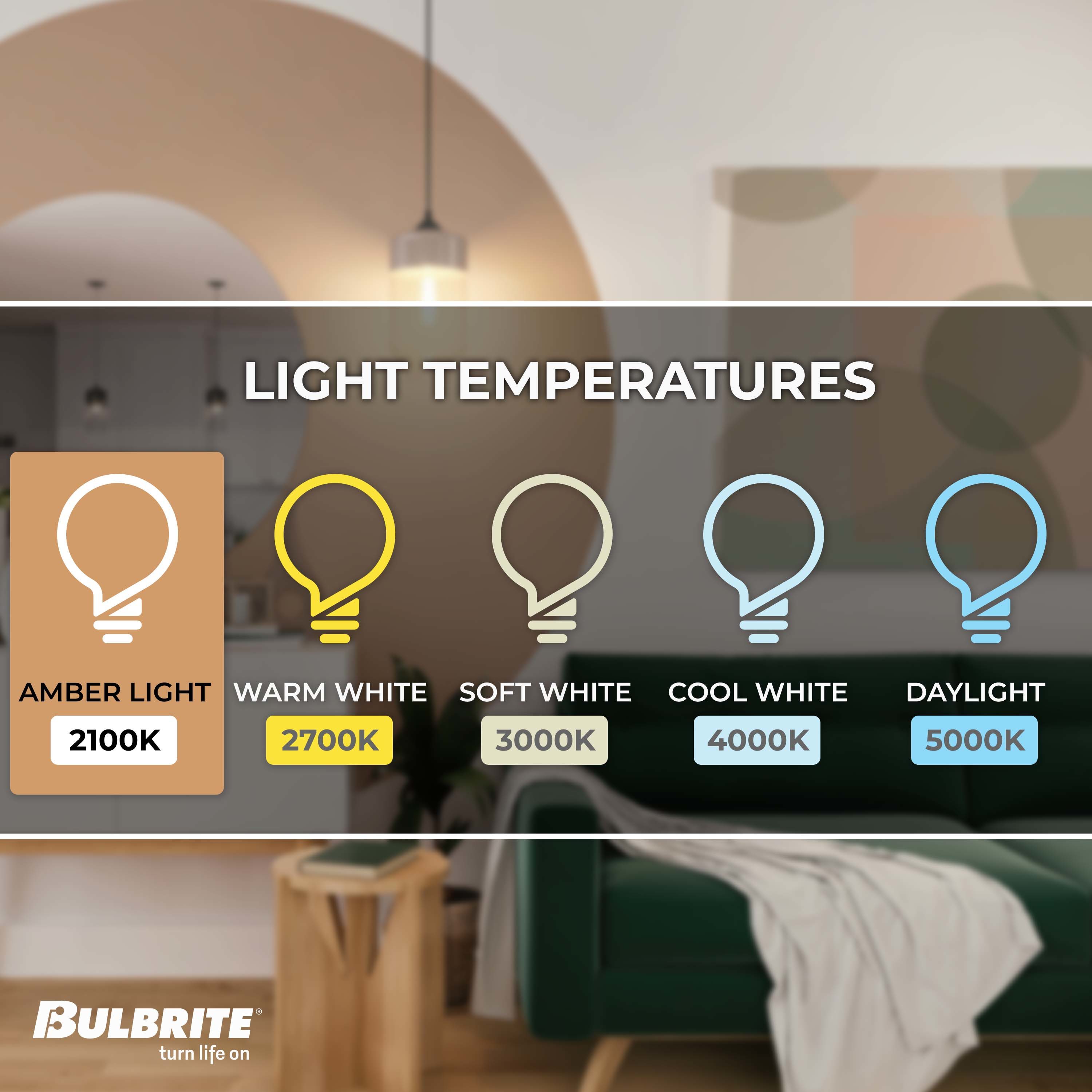 Amber Dimmable Incandescent Decorative Light Bulb 4-Pack