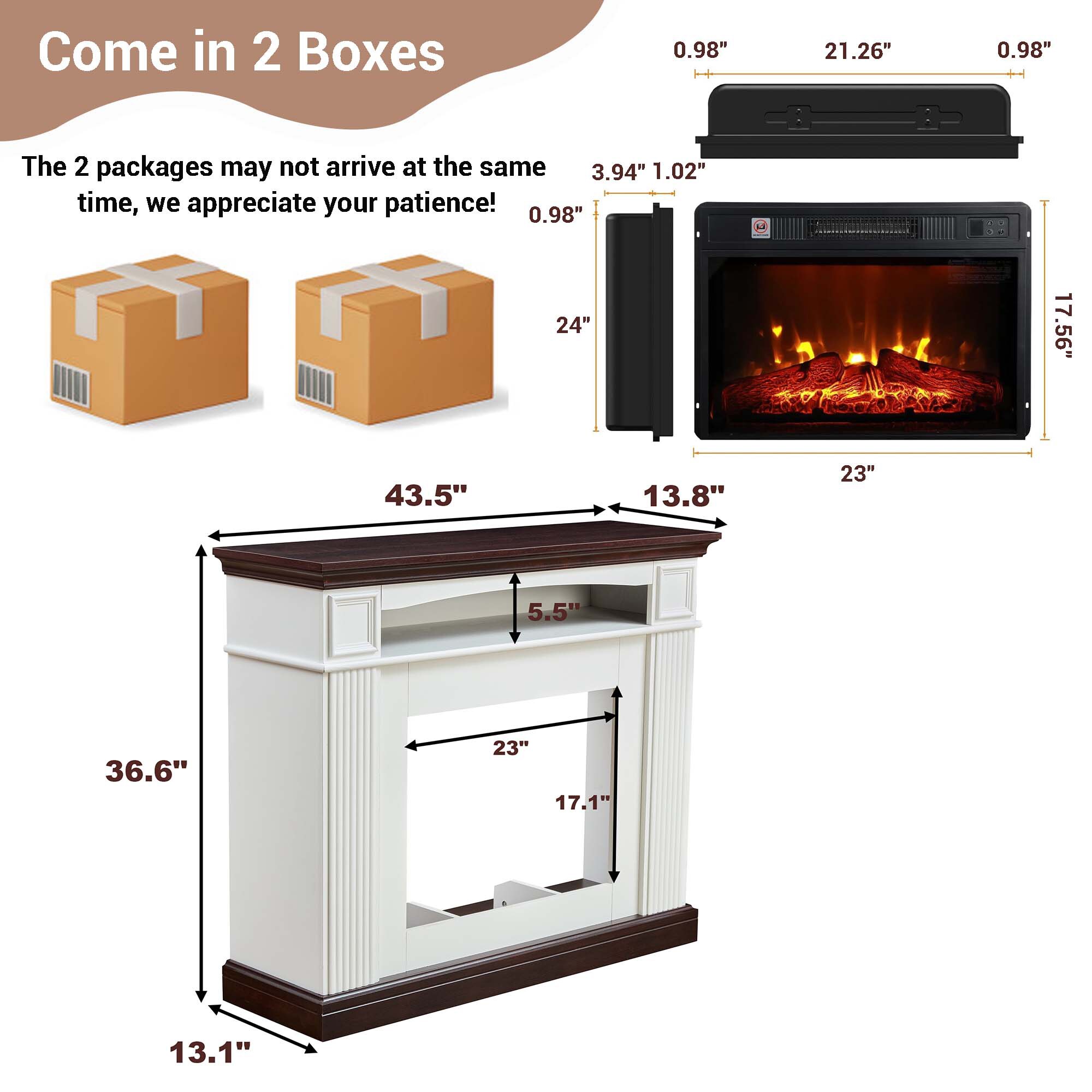 Fun Orange FUN25EF16 Electric-Fireplaces - View #3